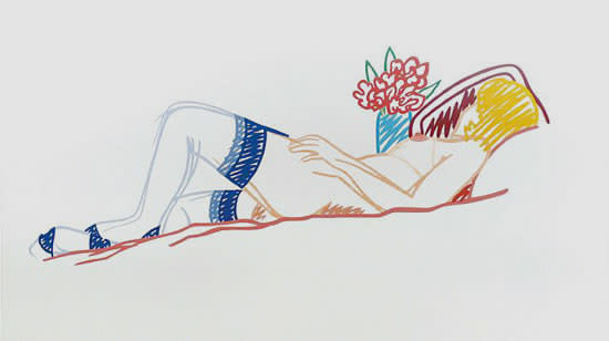 Tom Wesselmann Nude With Bouquet And Stockings 1991 Vertu Fine Art