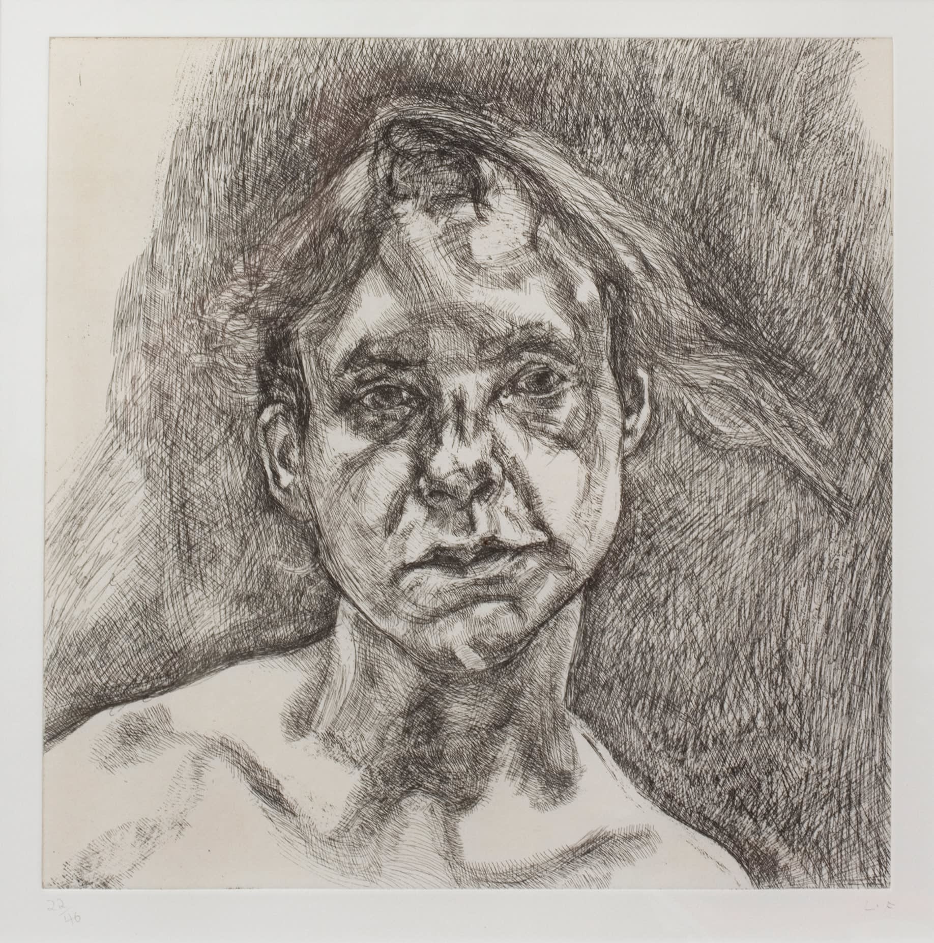 Lucian Freud Head Of A Naked Girl Piano Nobile