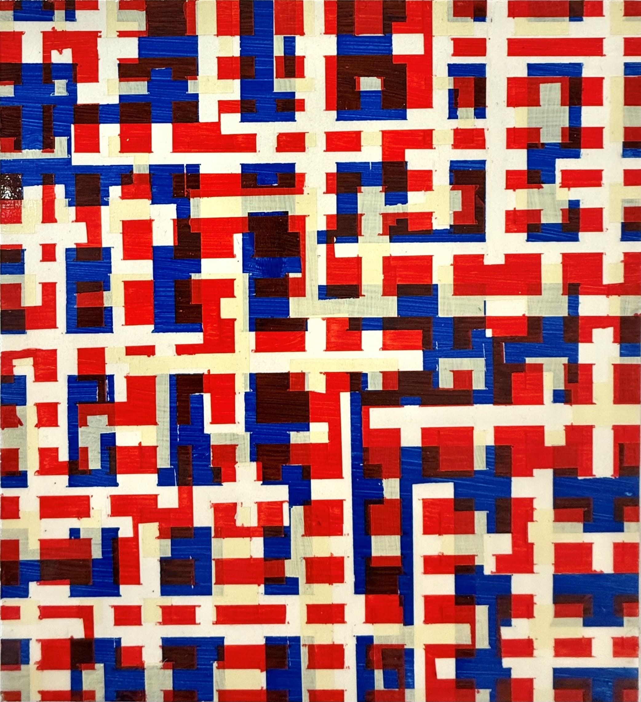 Image of Kubistisches Aquarell (Red)
