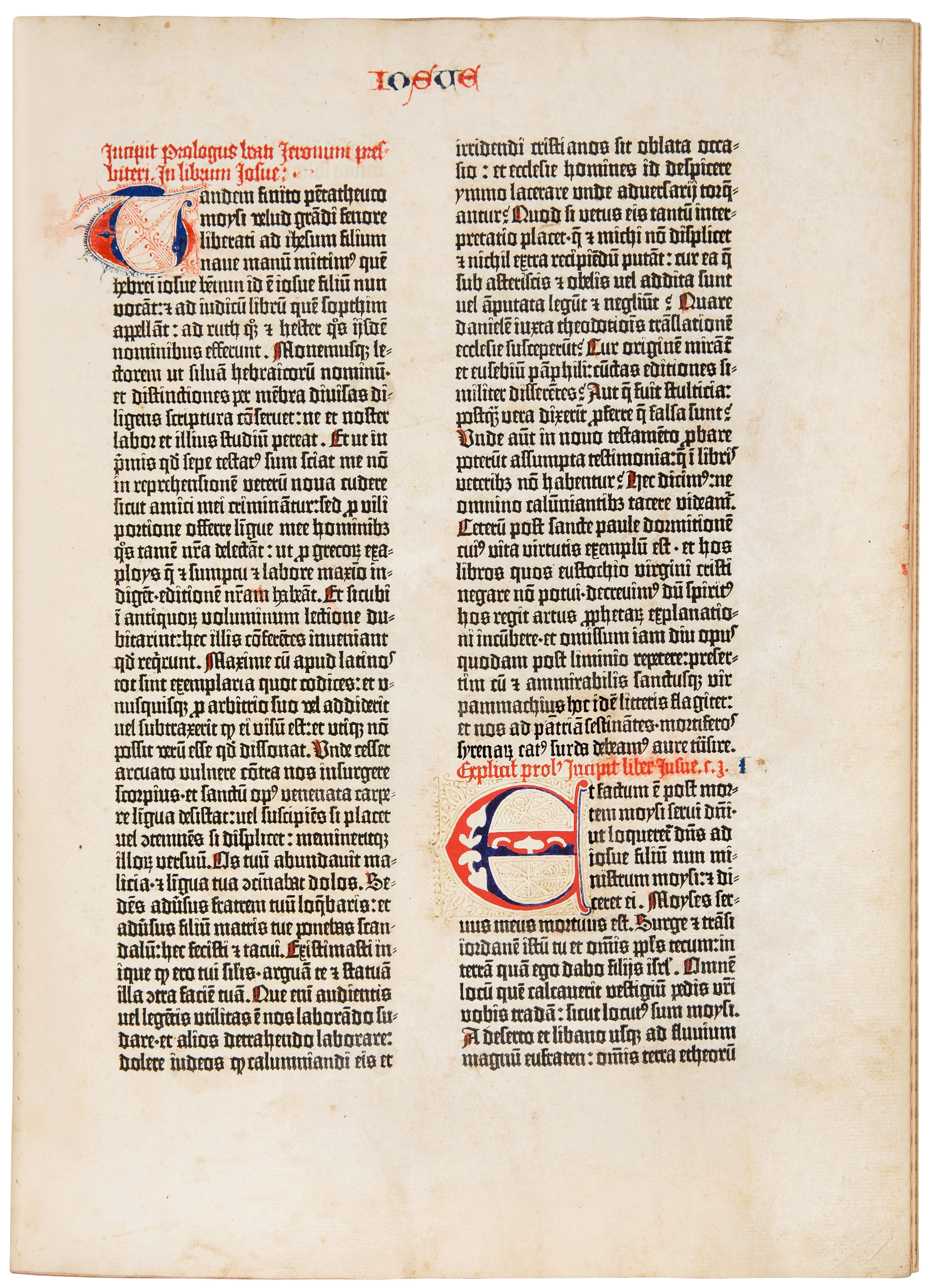 Gutenberg Bible Fragment, ex-Dr. J. Günther Rare Books