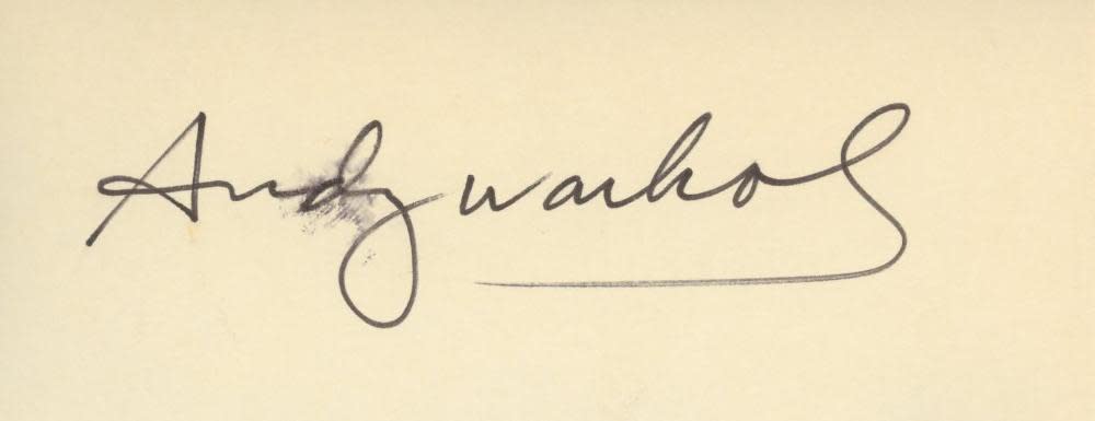 Andy Warhol Signature