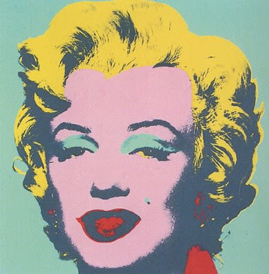 A screen print of Andy Warhol's Marilyn Monroe
