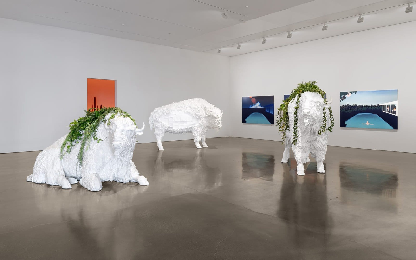 Installation view, “Doug Aitken: Psychic Debris Field,” Regen Projects, Los Angeles.