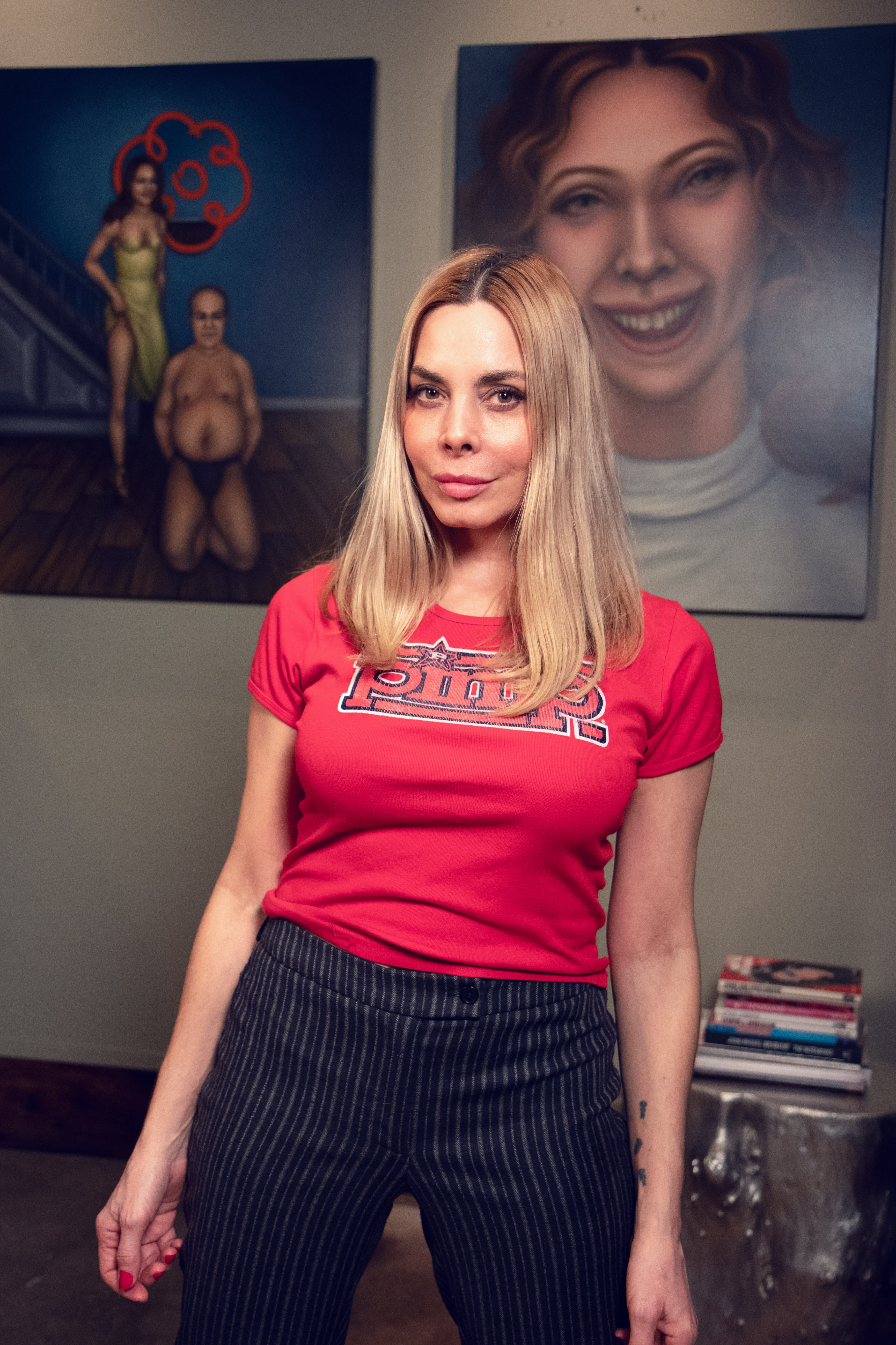 Stacy Leigh in her studio