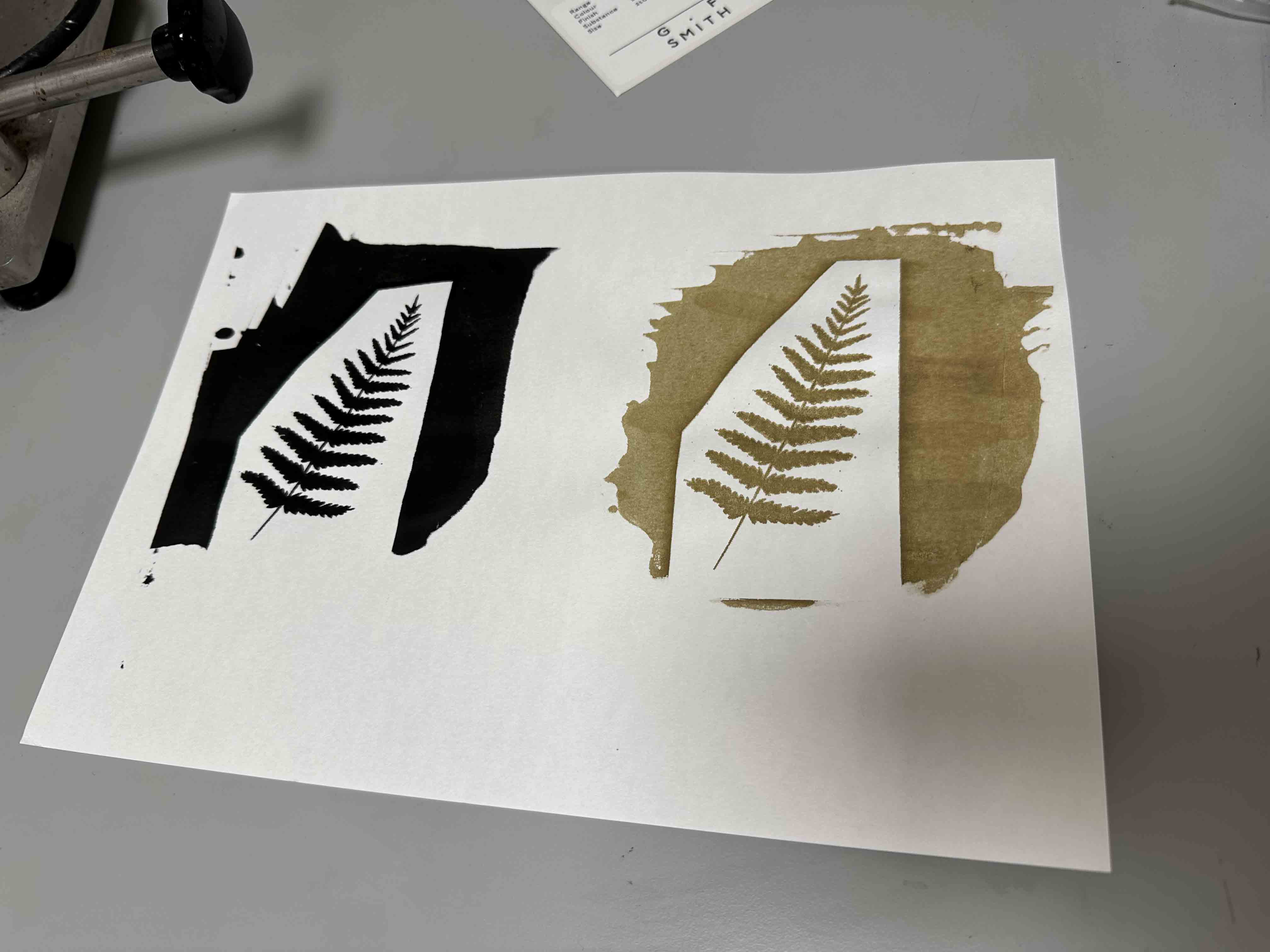 Ink print on paper
