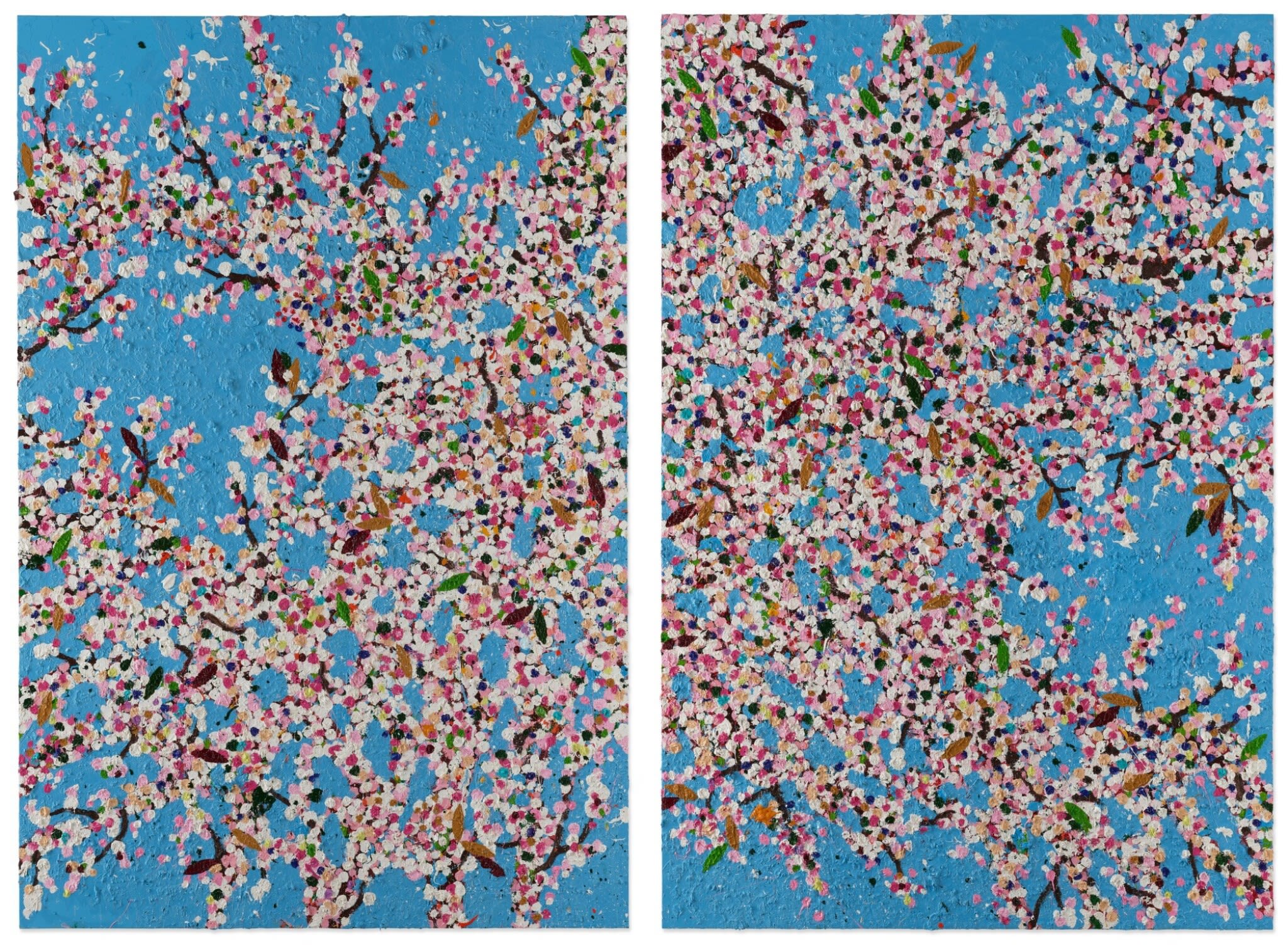 Damien hirst most expensive artworks happy life blossom