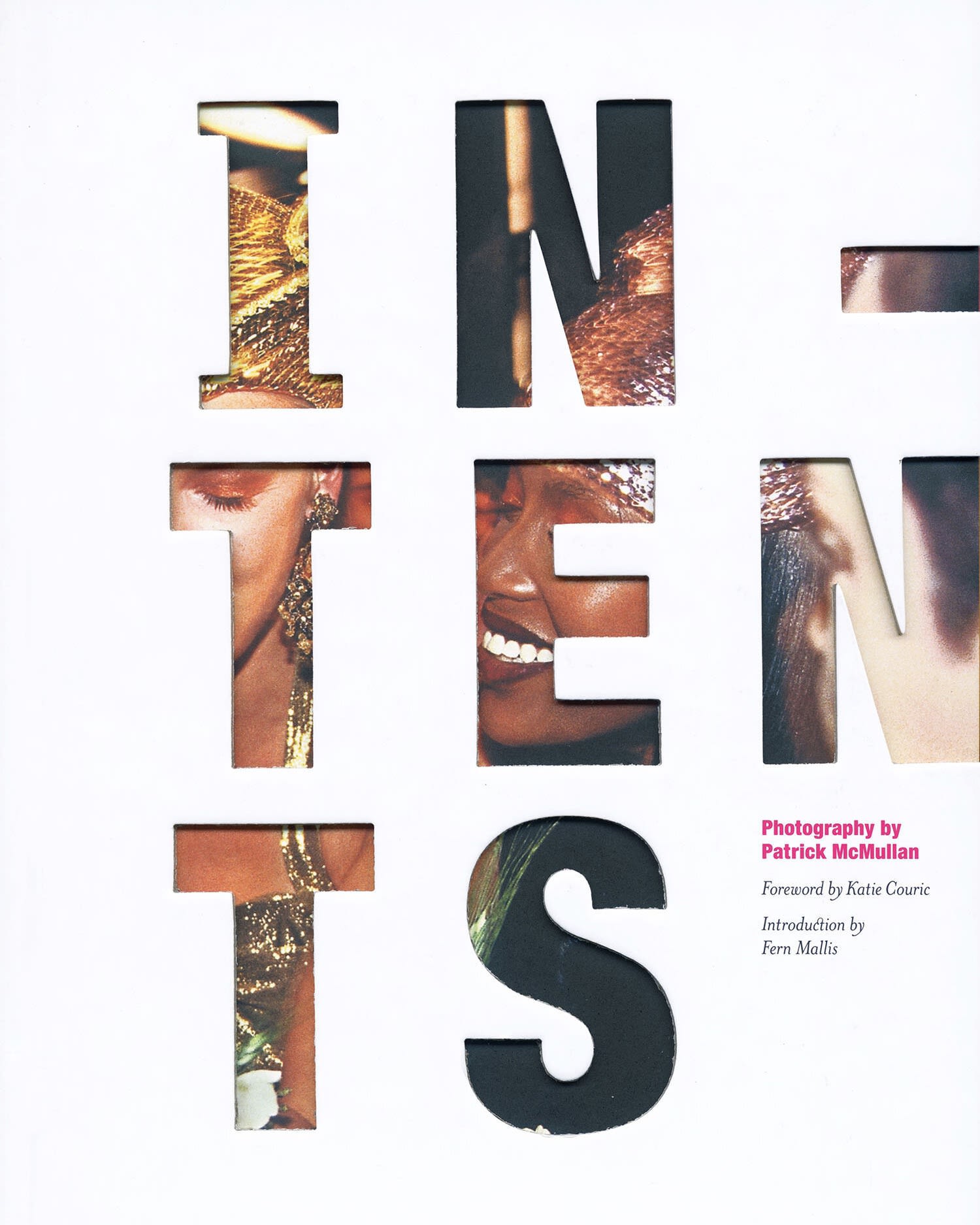 The front cover of a book called INTENTS, with the lettering in large type across the page. 