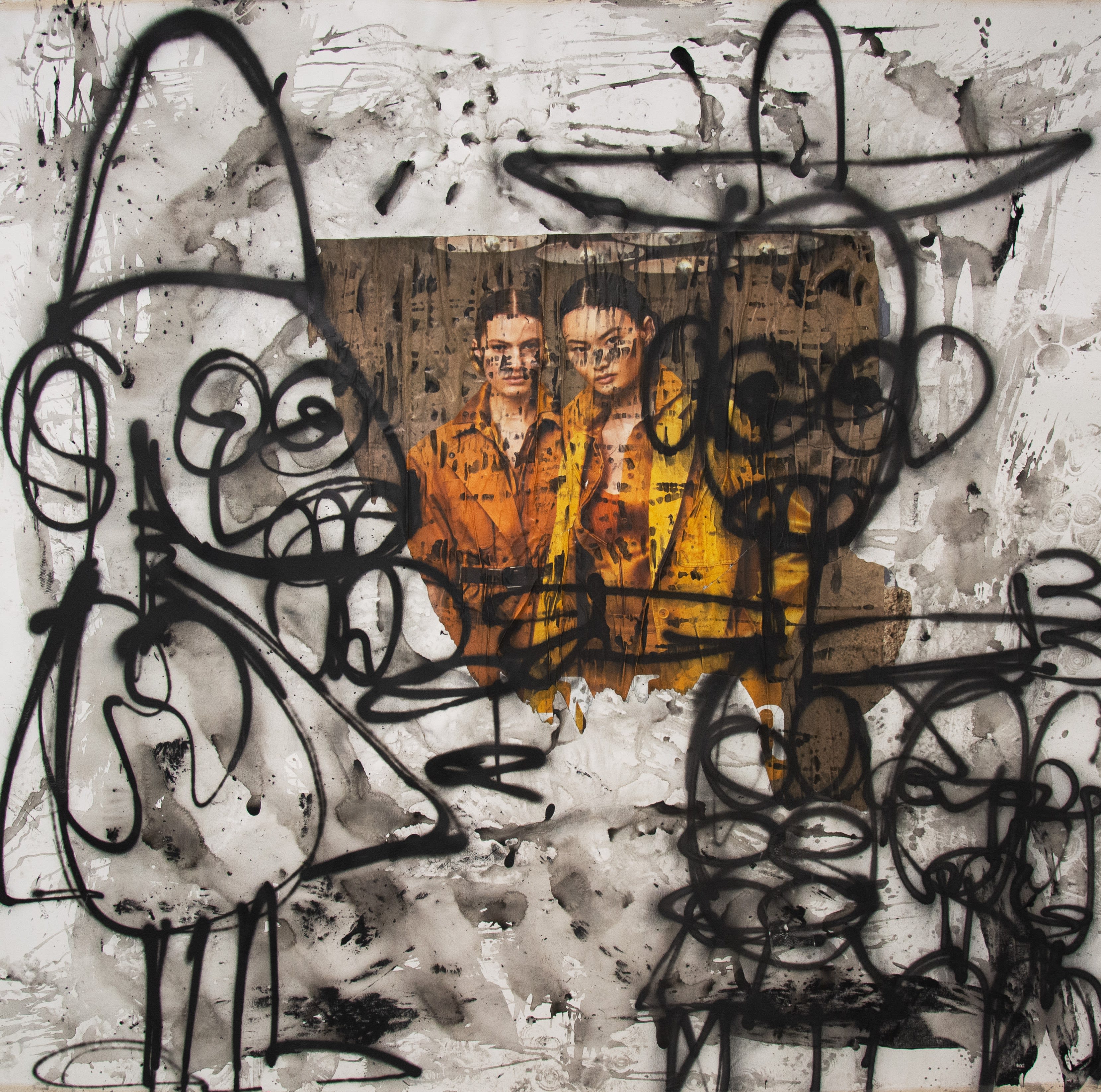 A painting by the Ivorian artist Aboudia