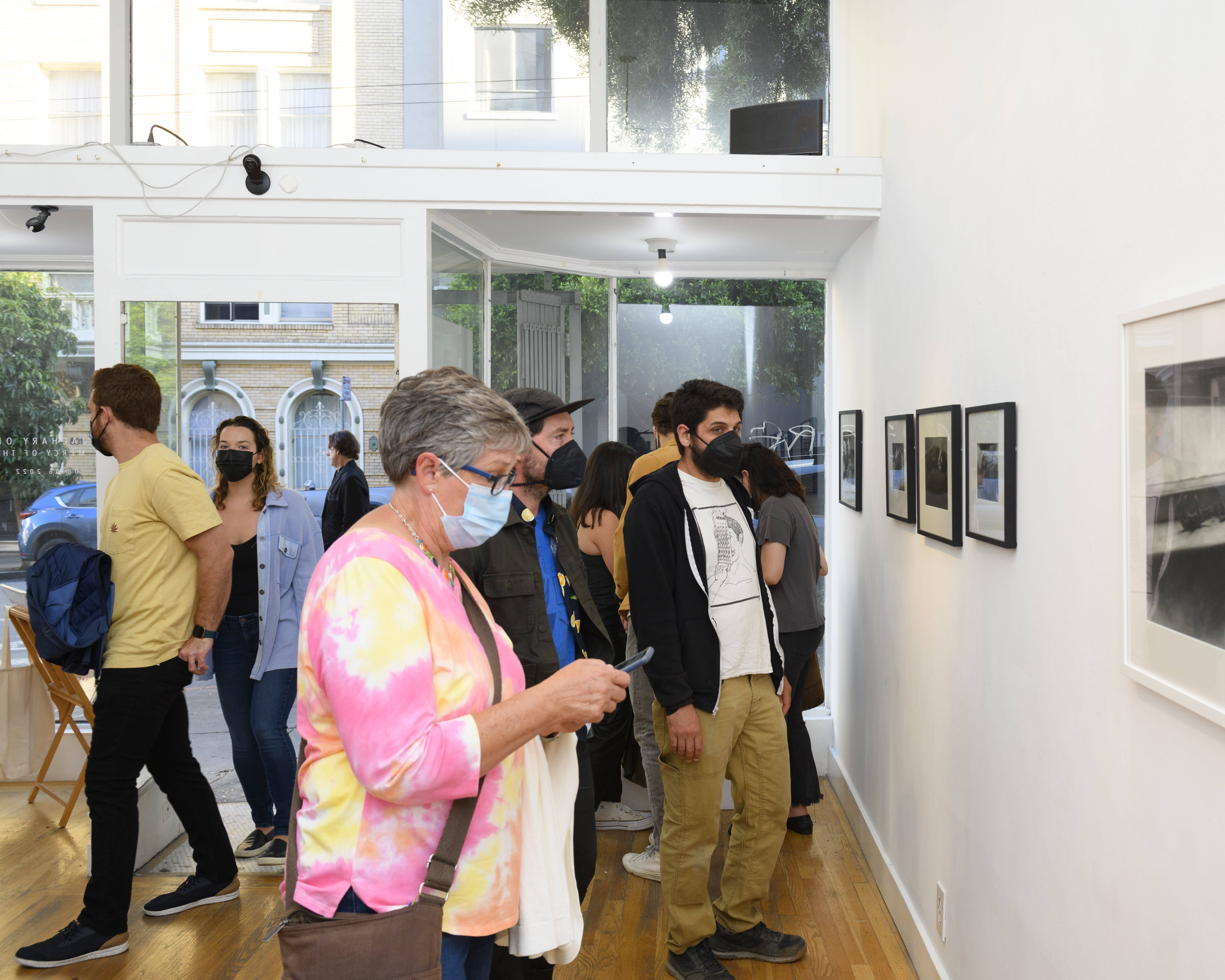 People attending the Zach Oldenkamp exhibition