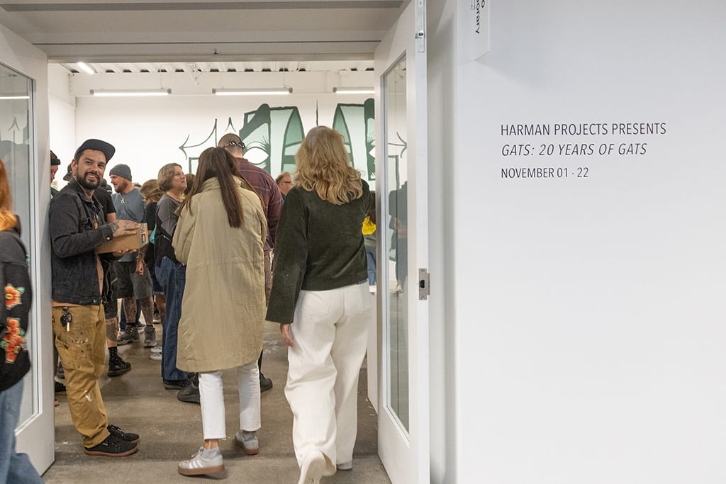 Image from opening reception of GATS: 20 Years of GATS