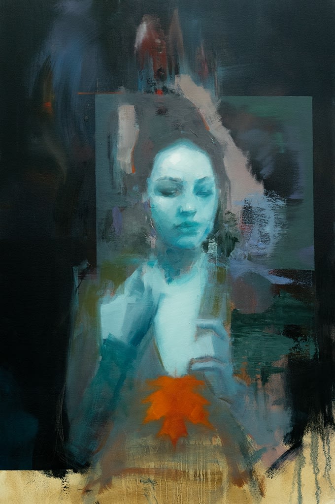 painting of a woman with loose brush strokes by John Wentz