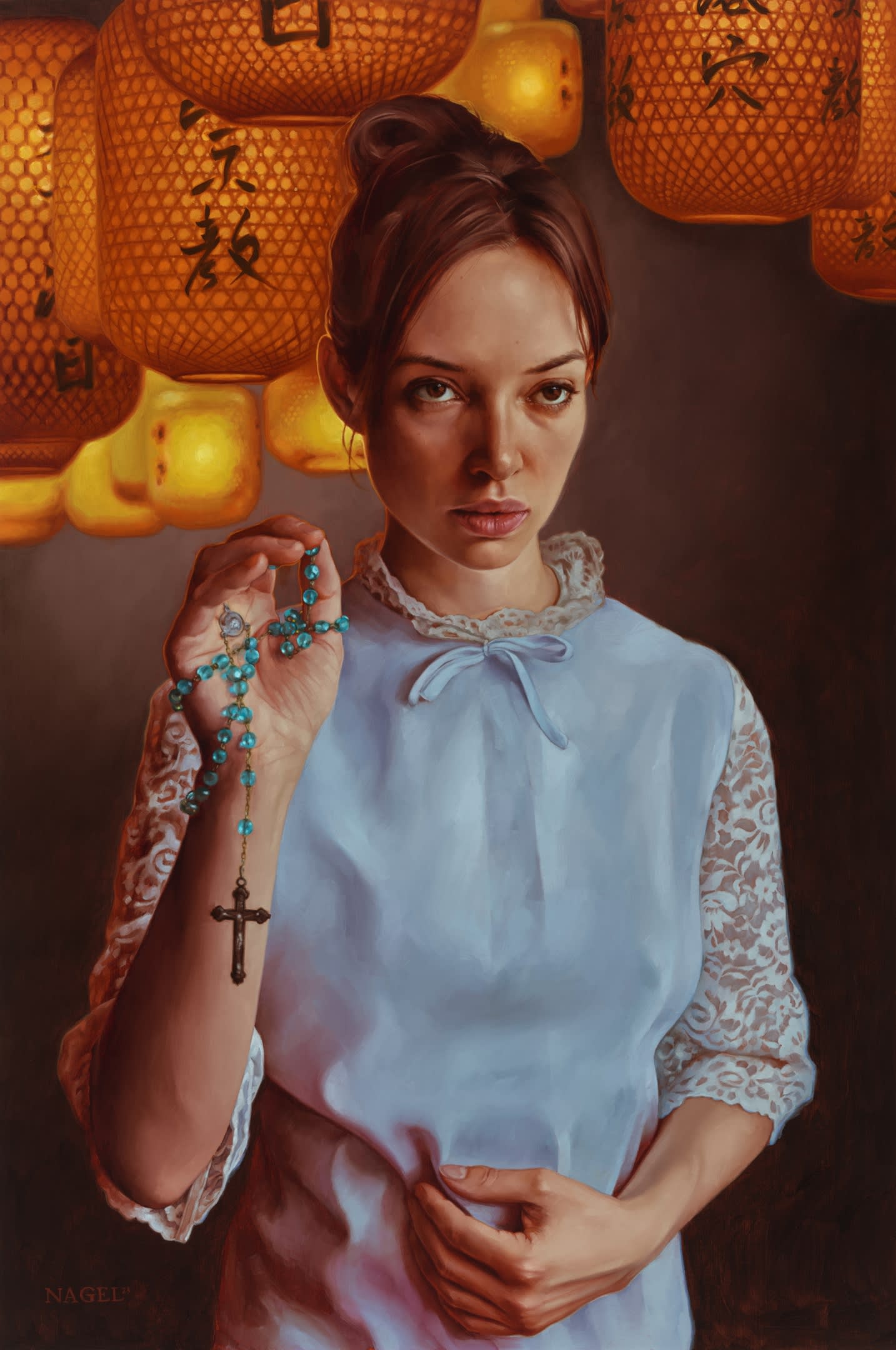 painting of a woman by Aaron Nagel