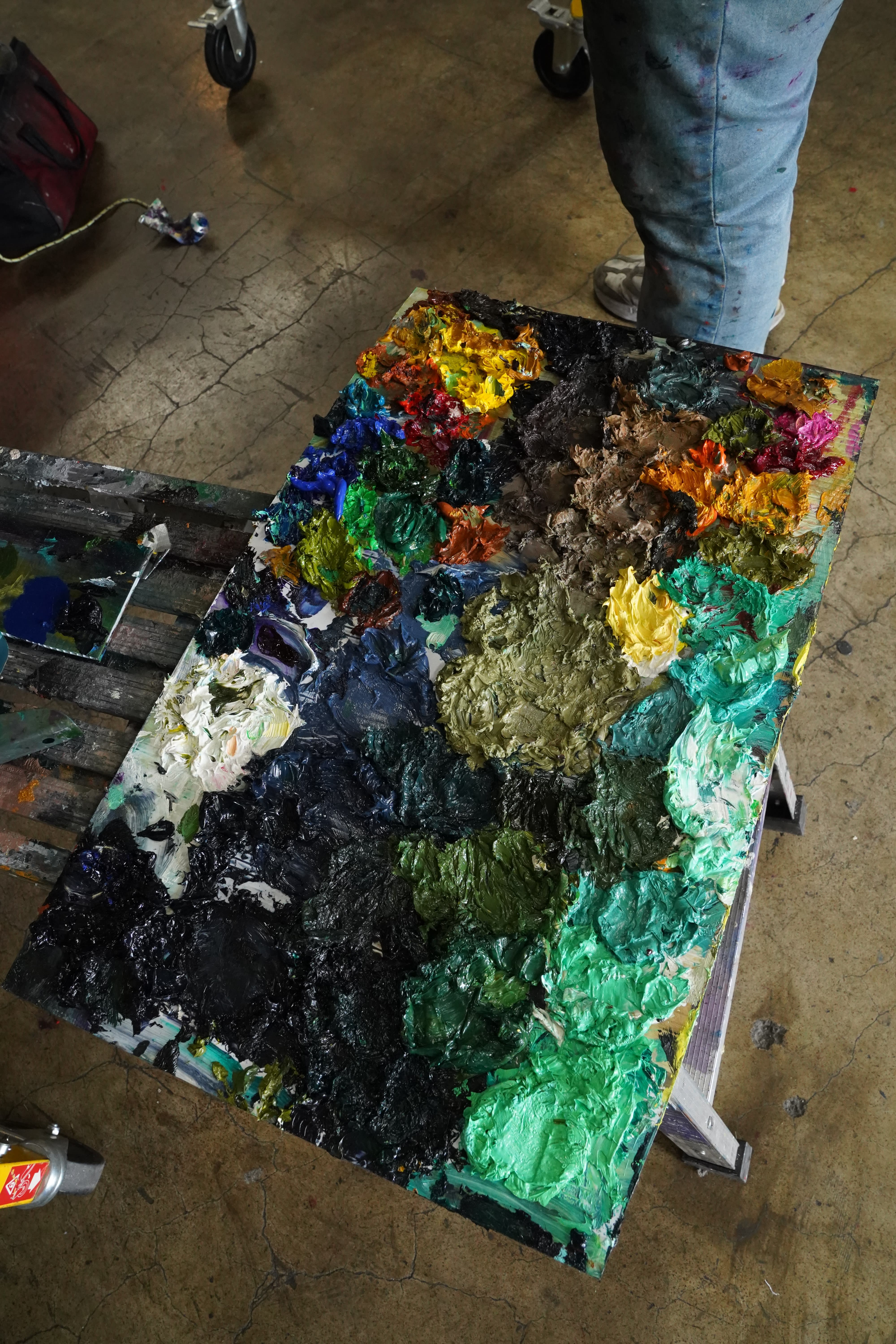 the artists painting pallet