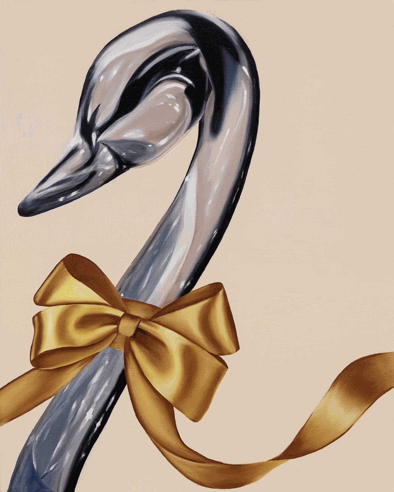 painting of a swan by douglas de souza