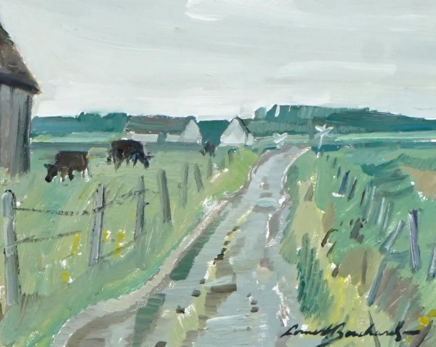 Lorne Bouchard 1913-1978 Farmland near Notre Dame de Bon Conseil, Drummond County, 1974