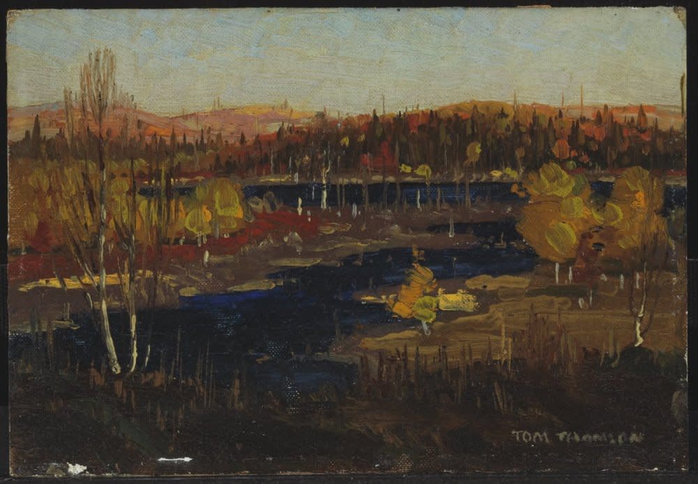 TOM THOMSON AUTUMN EVENING, BURNT LAND 1912 or 1913