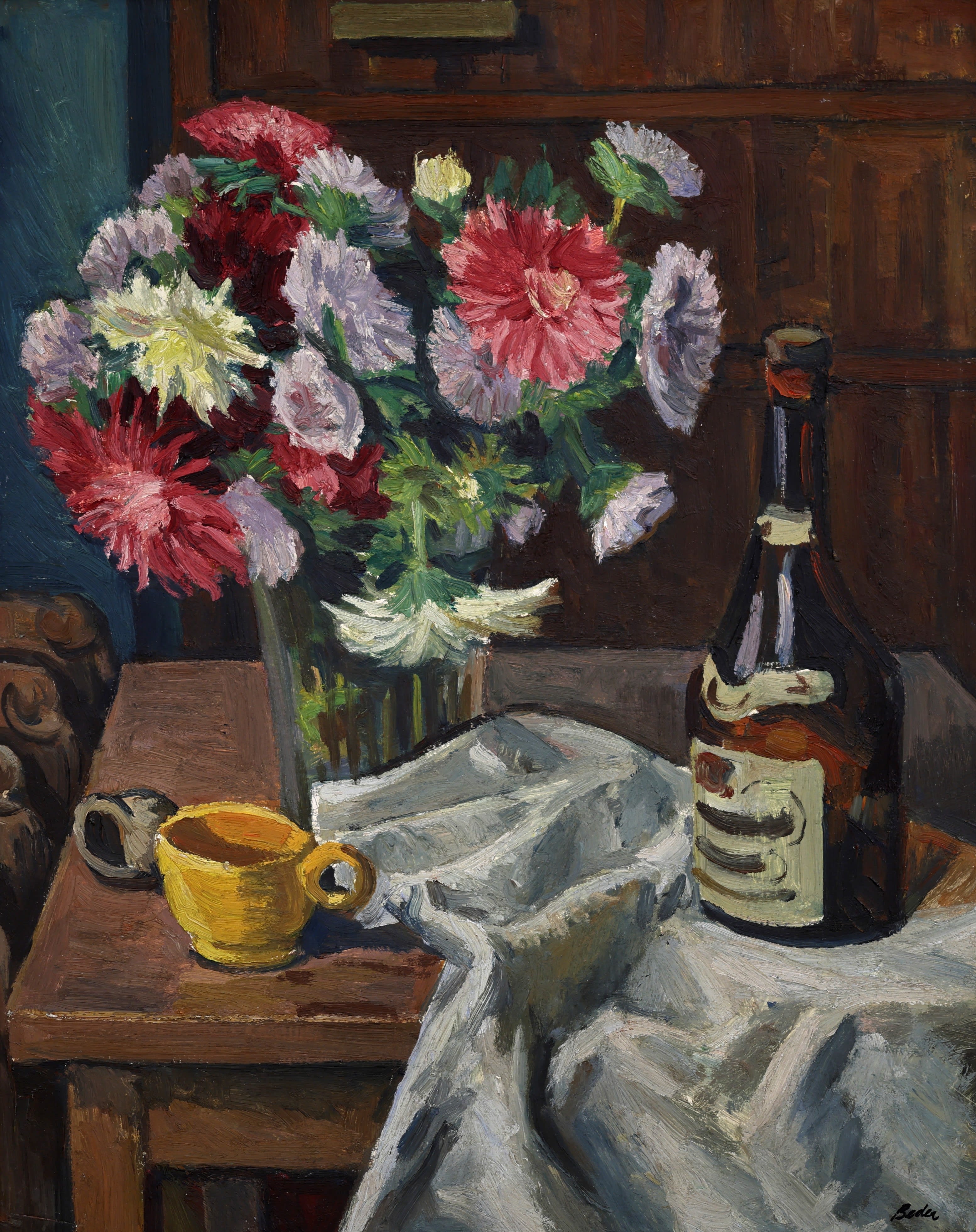 Jack Beder; Still Life With Flowers, 1950