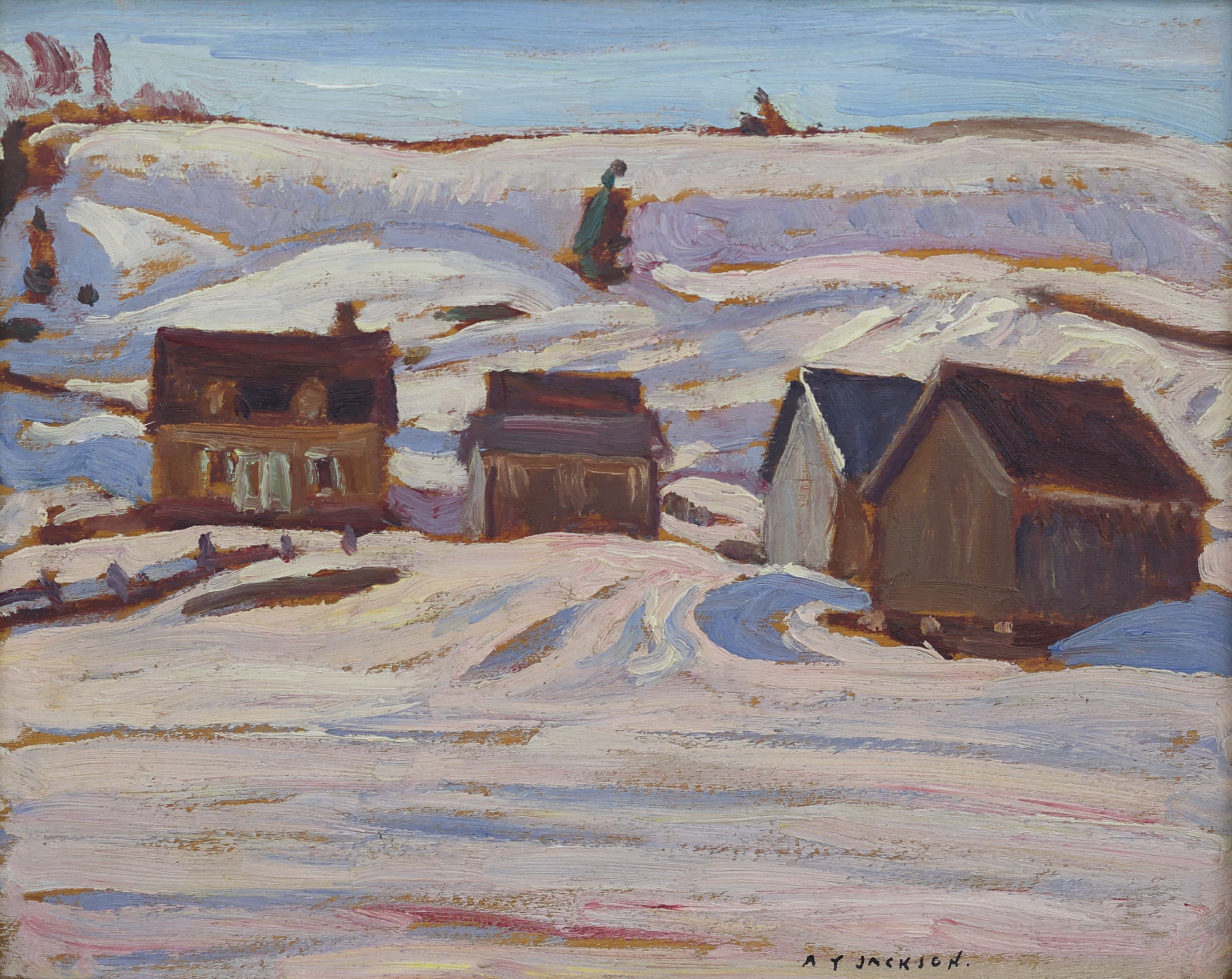 A.Y. Jackson; Old Farm Buildings, Quebec