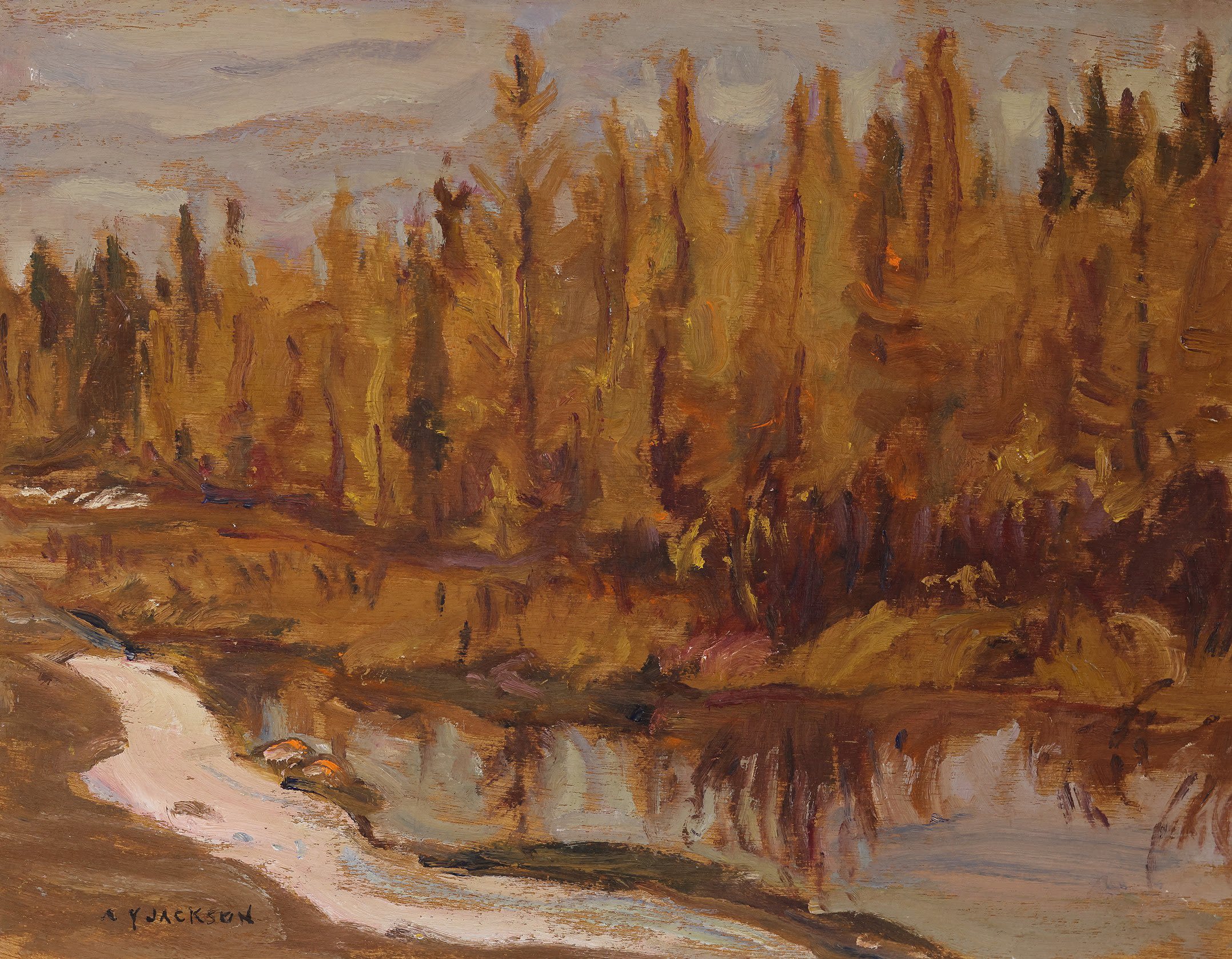 A.Y. Jackson; Tamarack at Whitney, Ontario