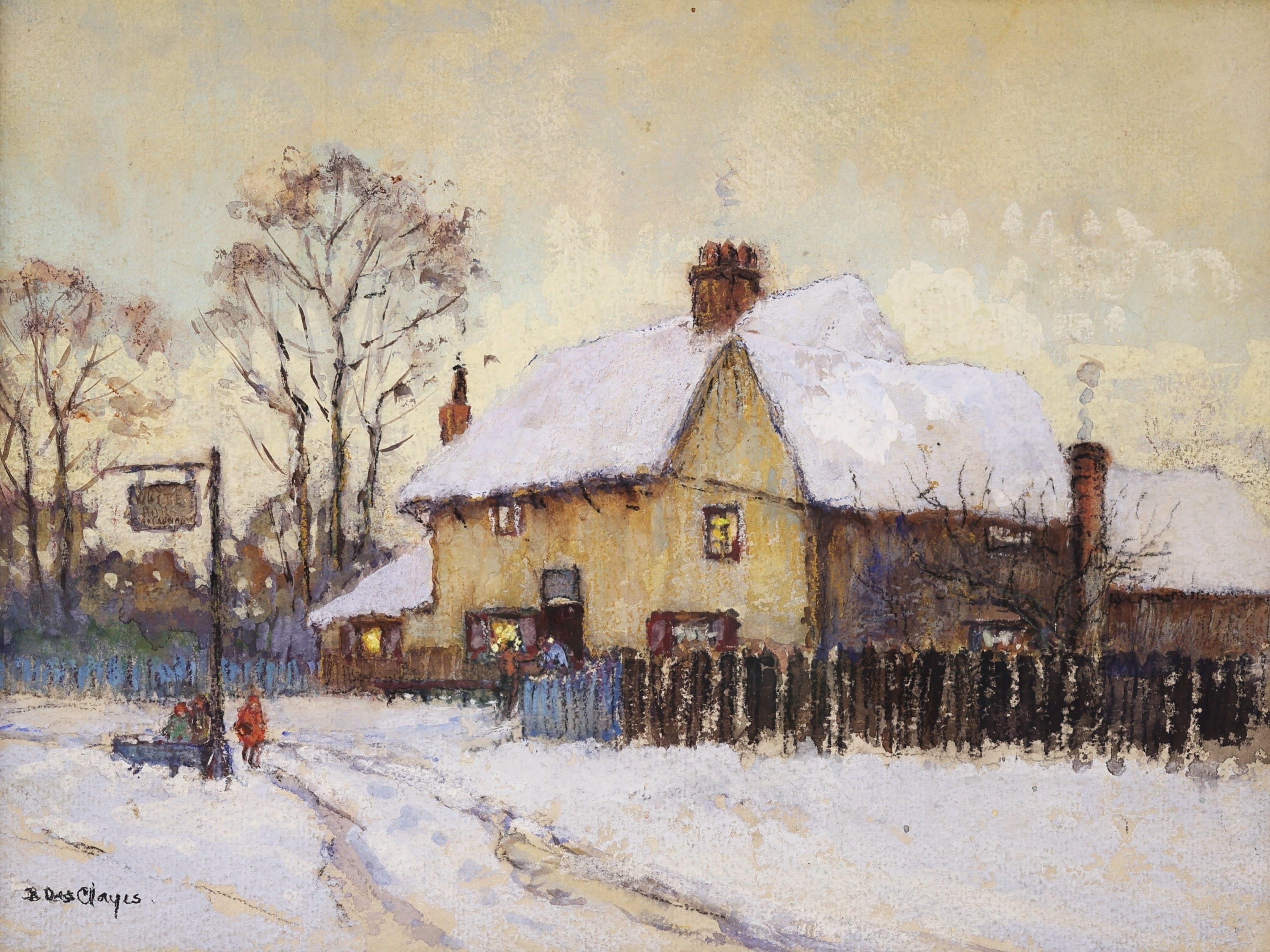 Berthe Des Clayes; The White Horse, Charleywood