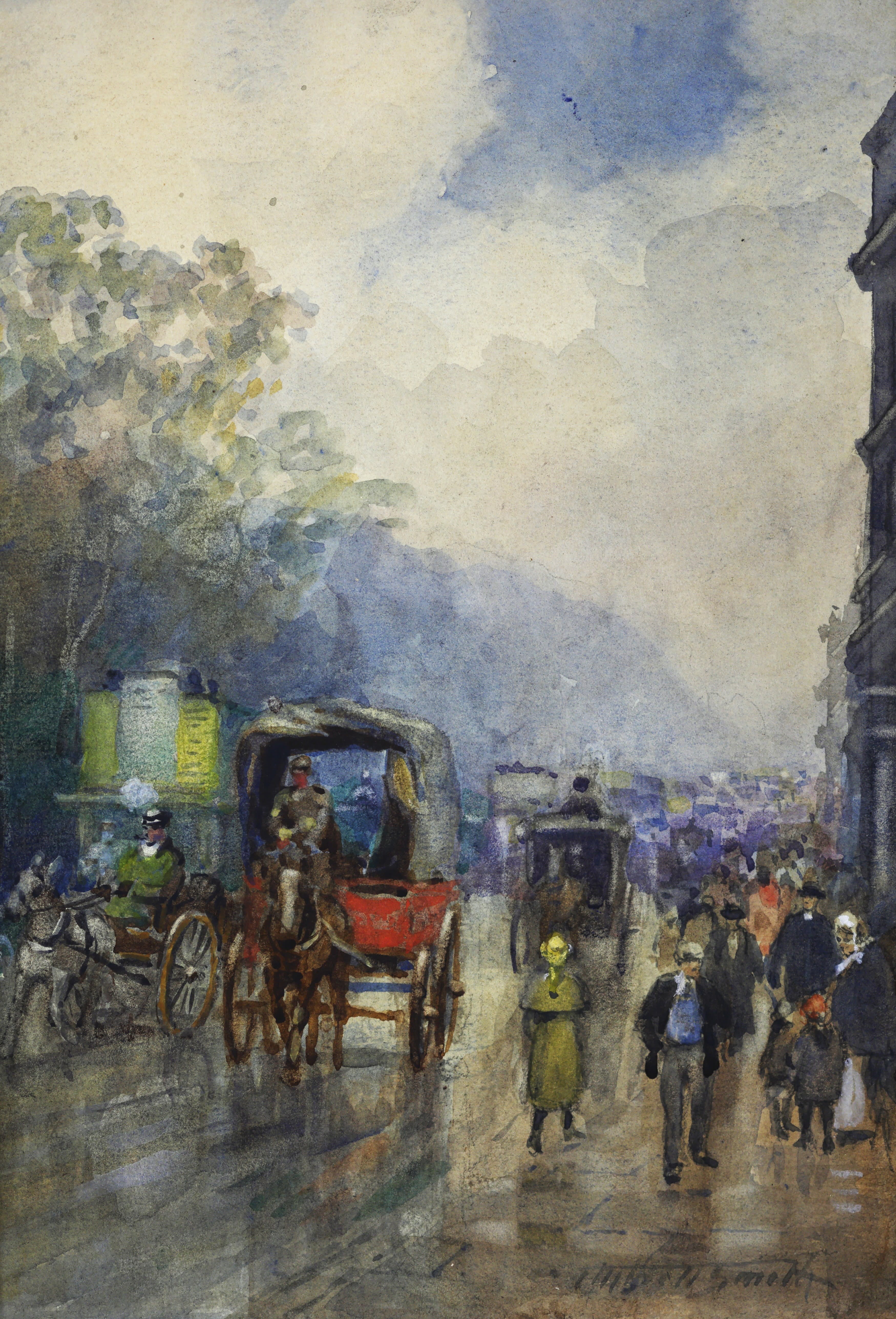 Frederic Marlett Bell-Smith; Looking Down Piccadilly, London