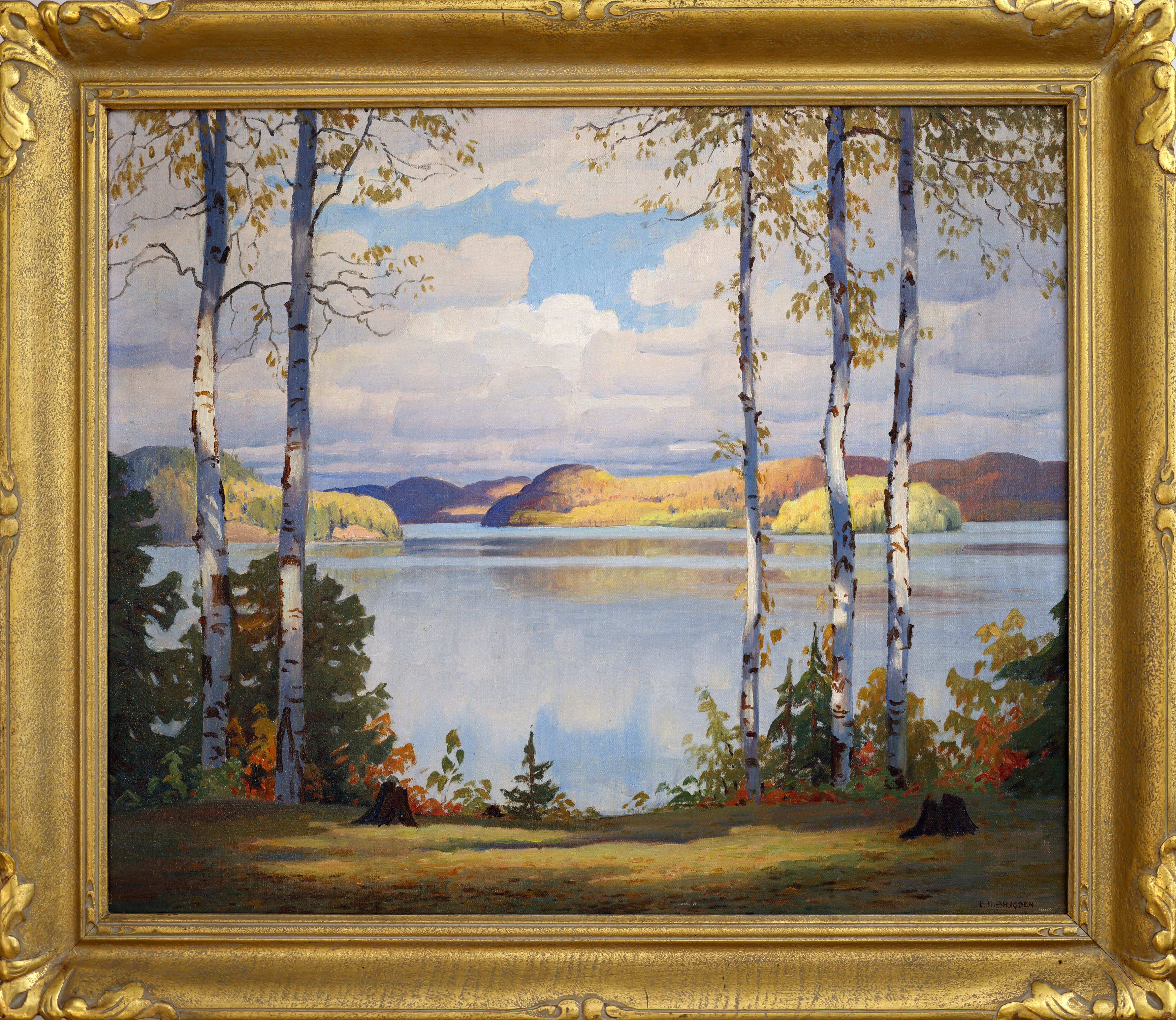 Frederick Henry Brigden; Birches by the Lake