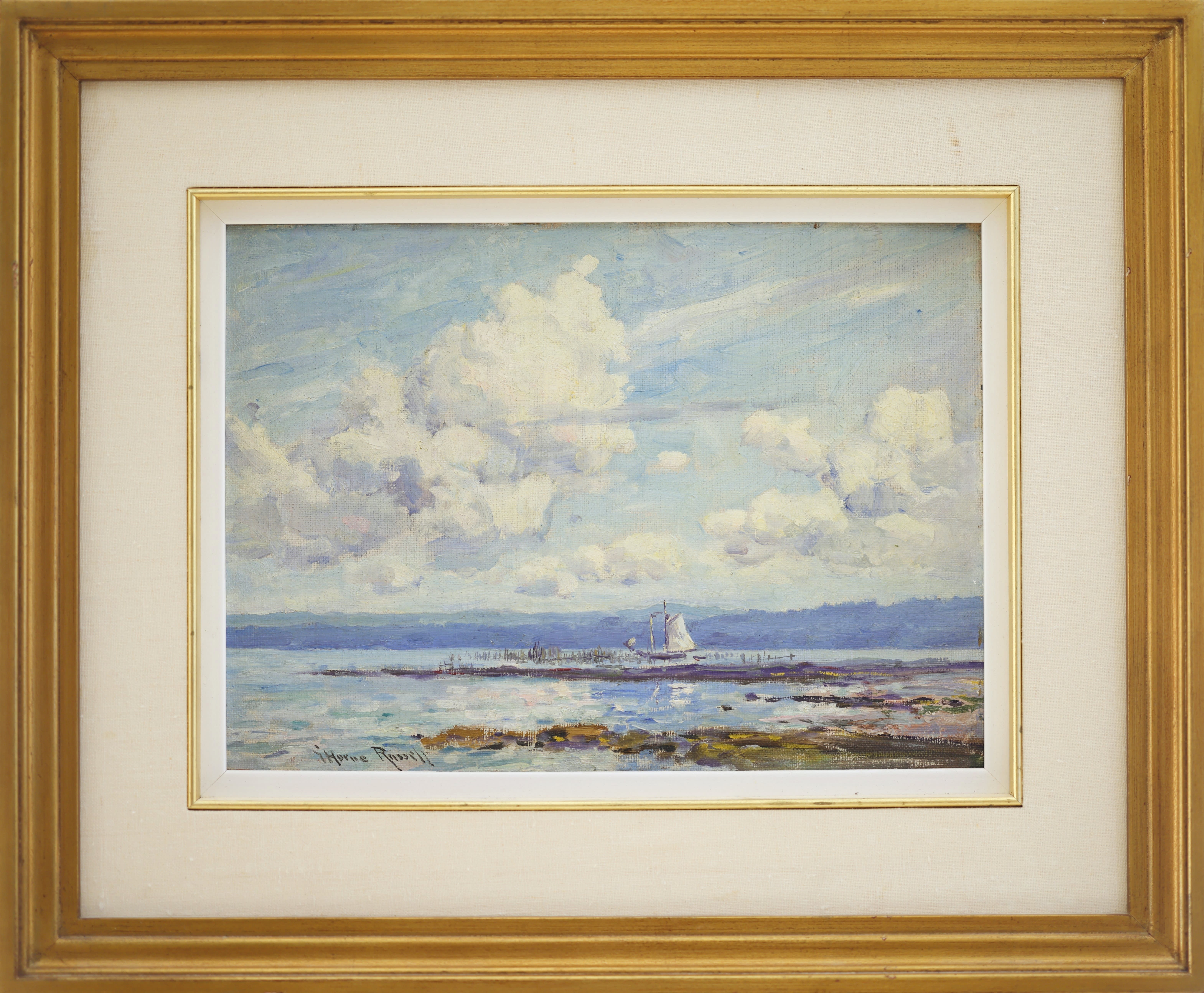 George Horne Russel; Sailing Boat in the St. George's Harbour