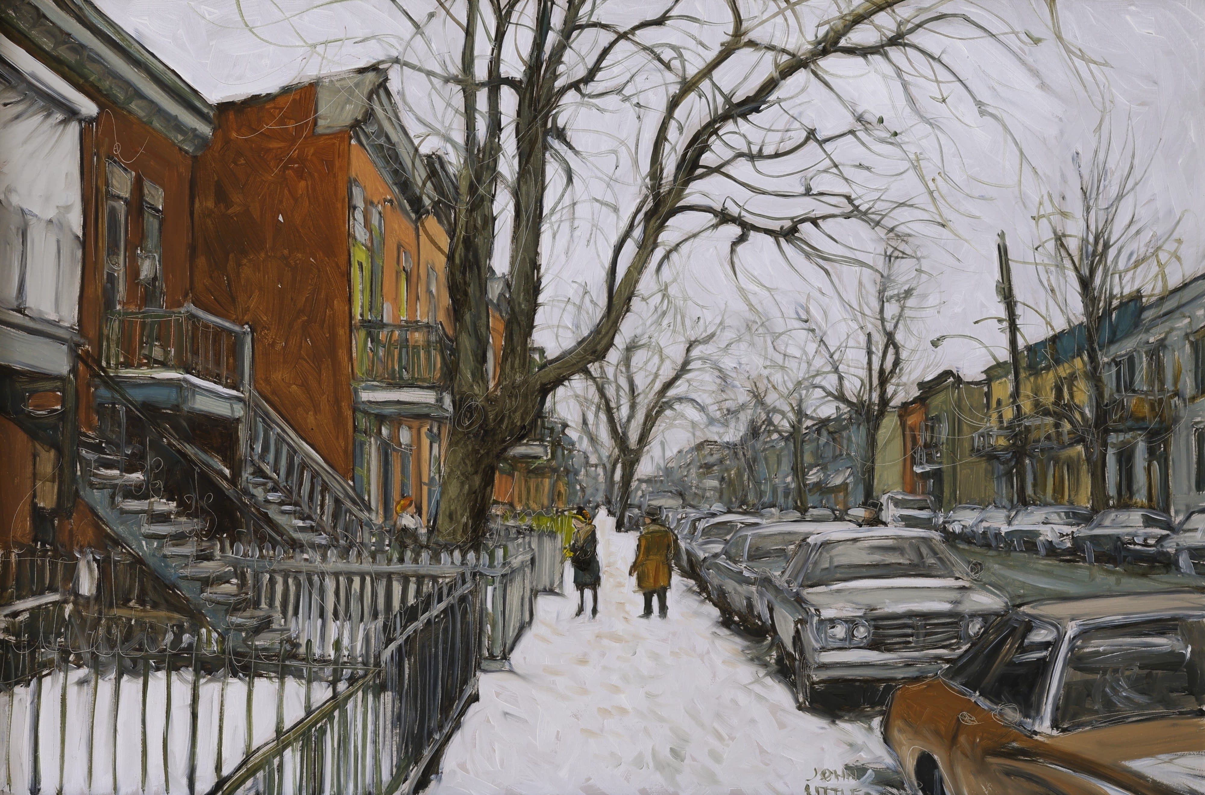 John Little; Rue Clark en hiver, Montreal