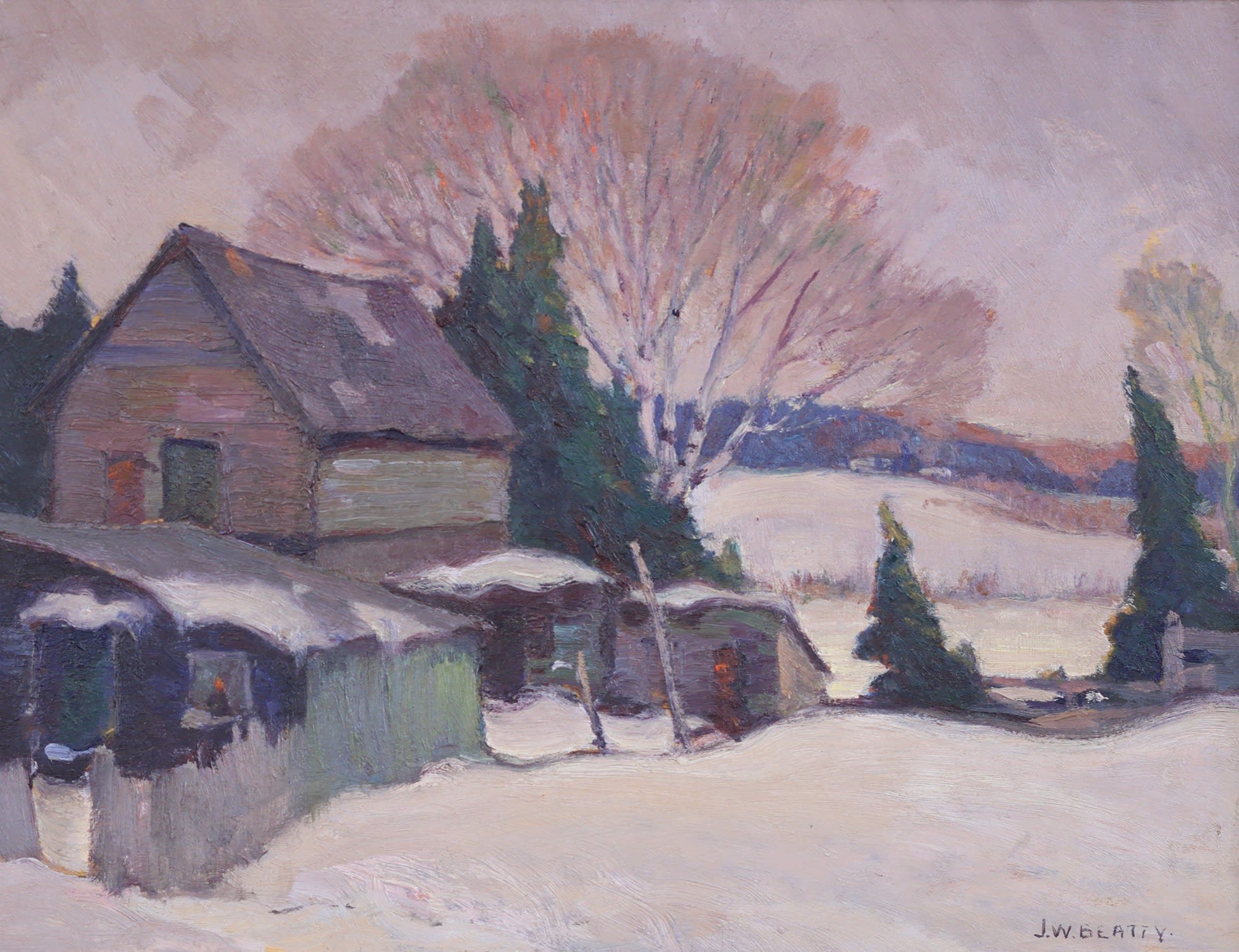 John William Beatty; House by Snow