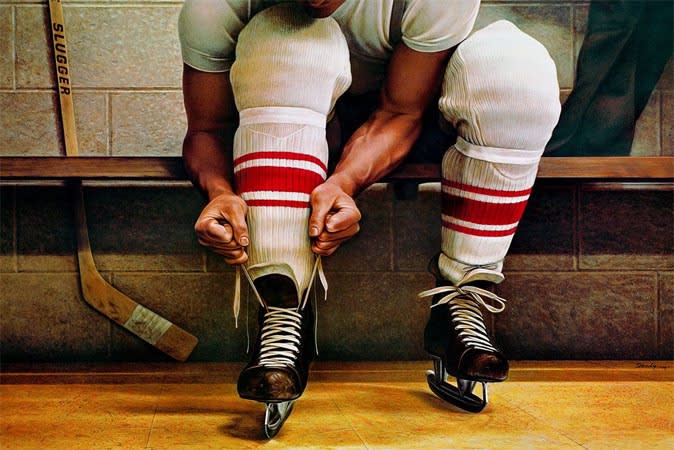 Ken Danby; Lacing Up