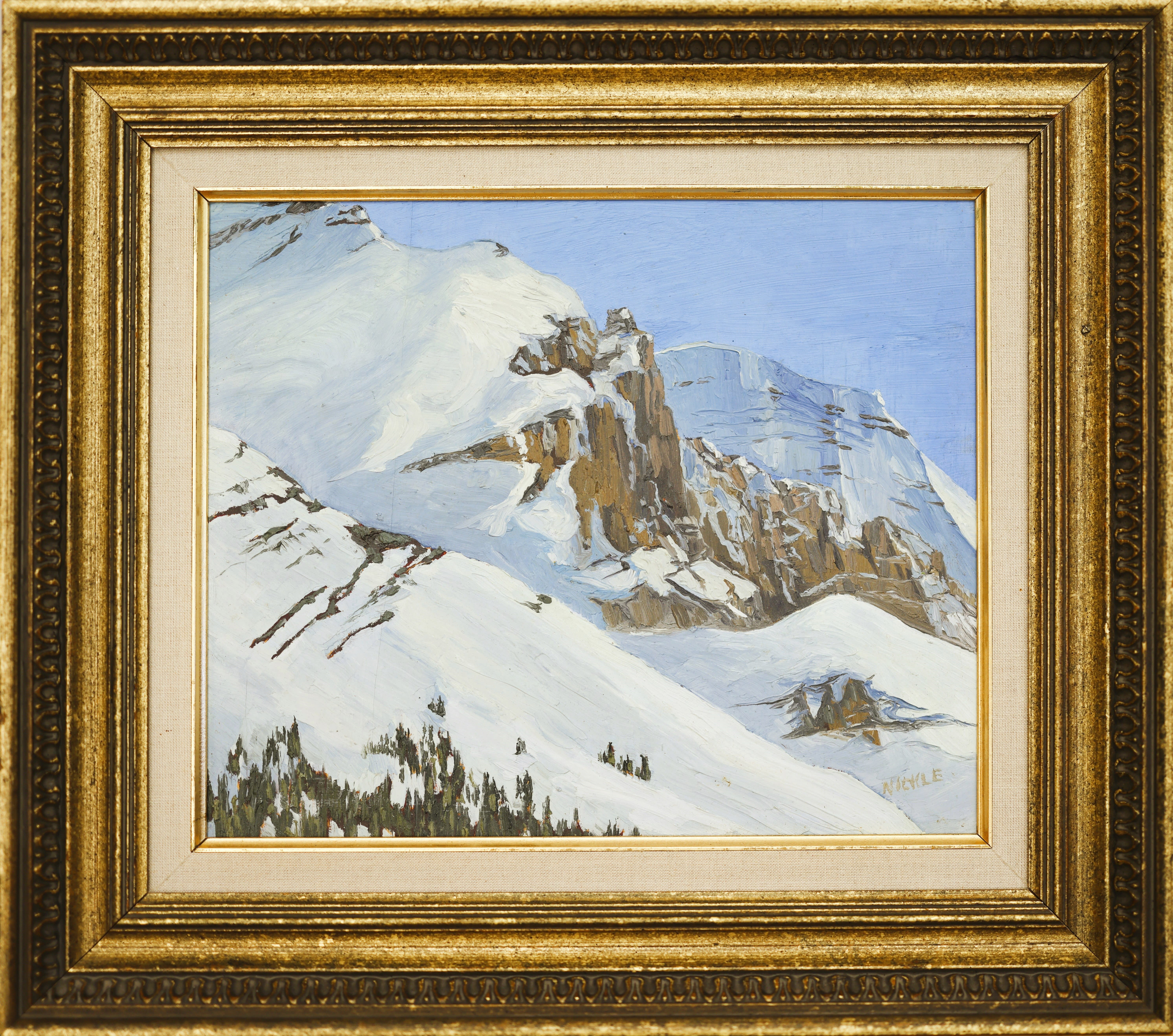 Lawrence Nickle; View Over Gorges of Athabasca & Andromeda Glaciers, AB