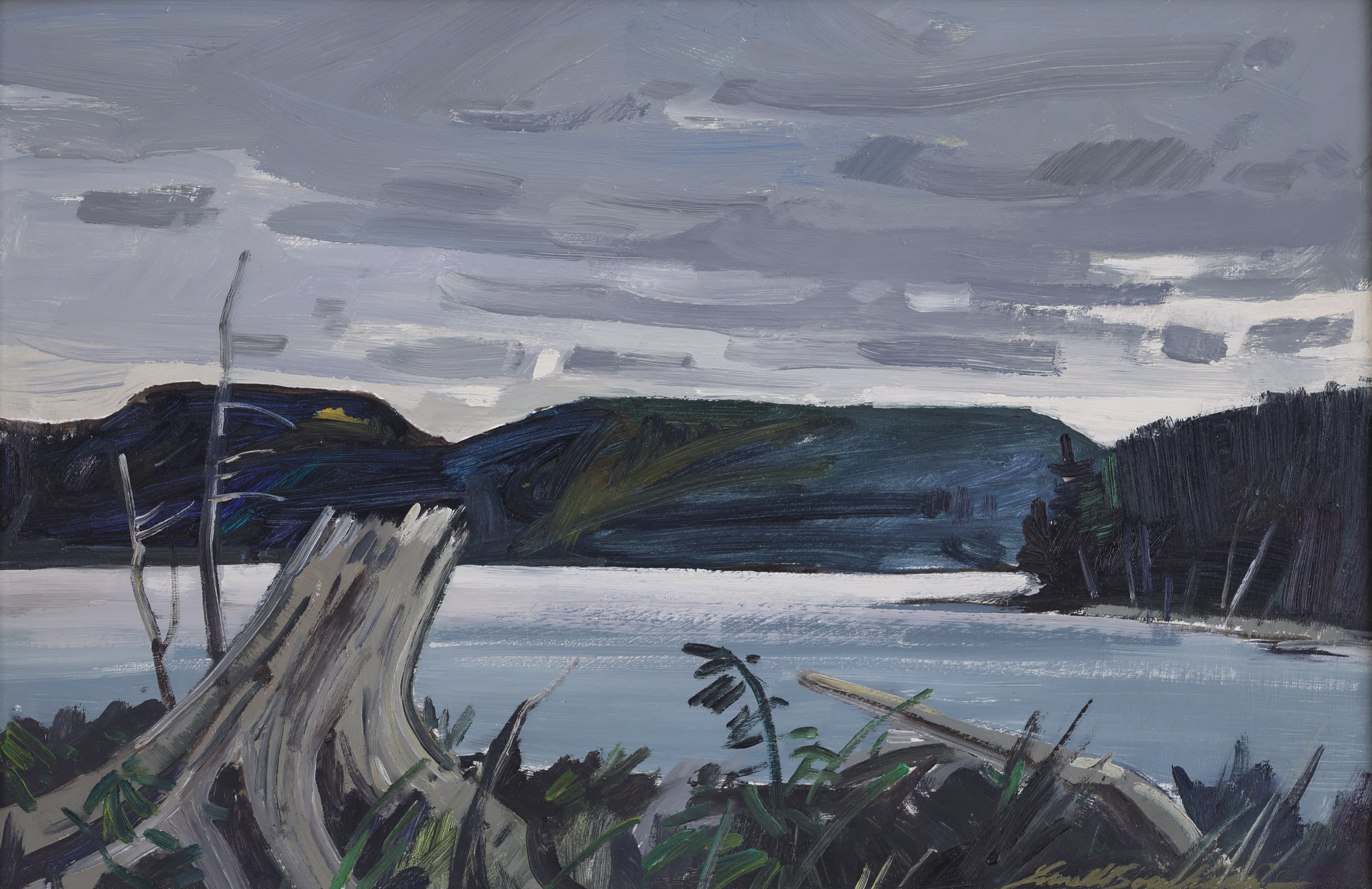 Lorne Bouchard; Cloudy Evening, Lac Simon - Laurentians