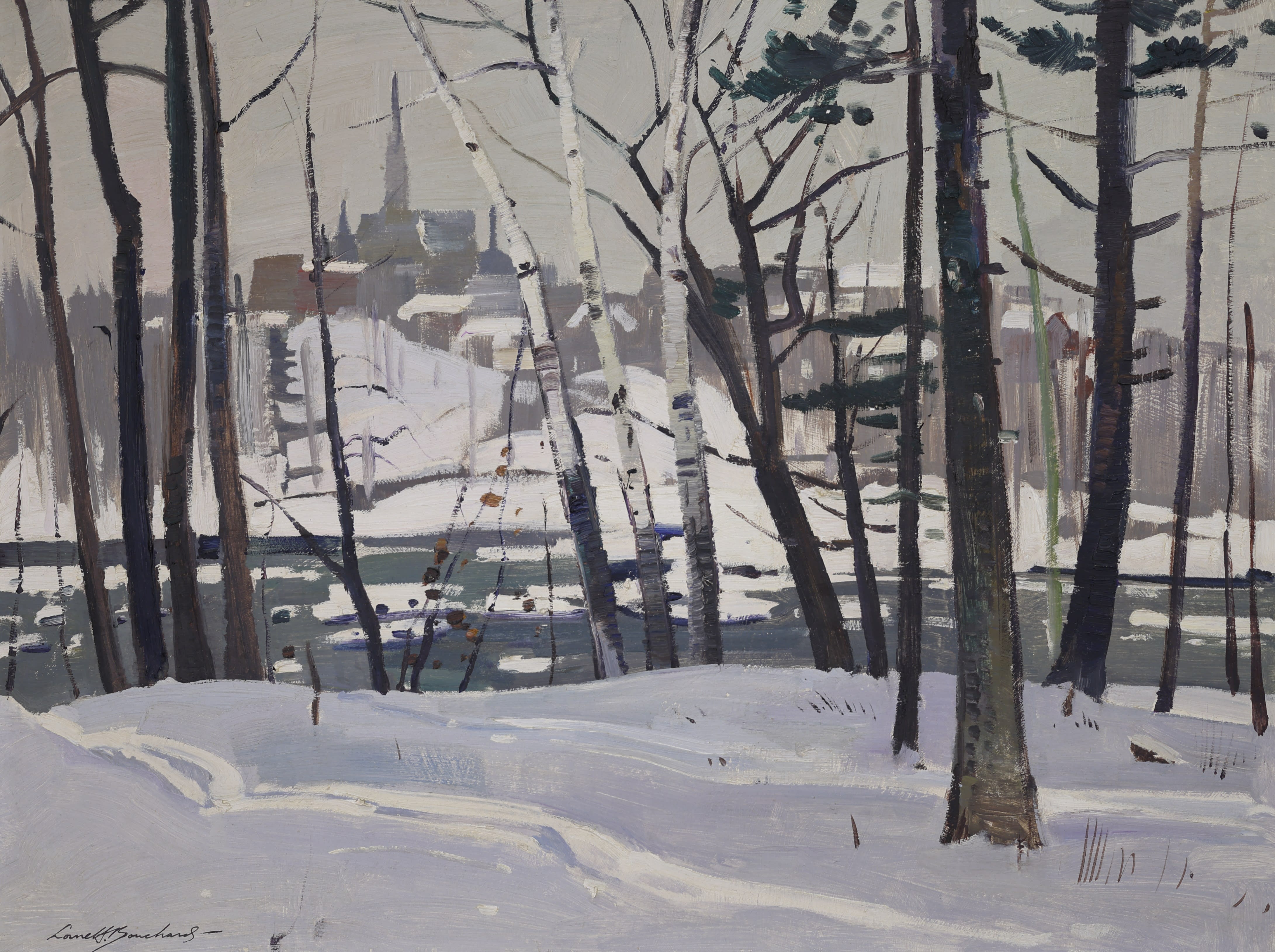 Lorne Bouchard; Looking Across to Drummondville, P.Q.