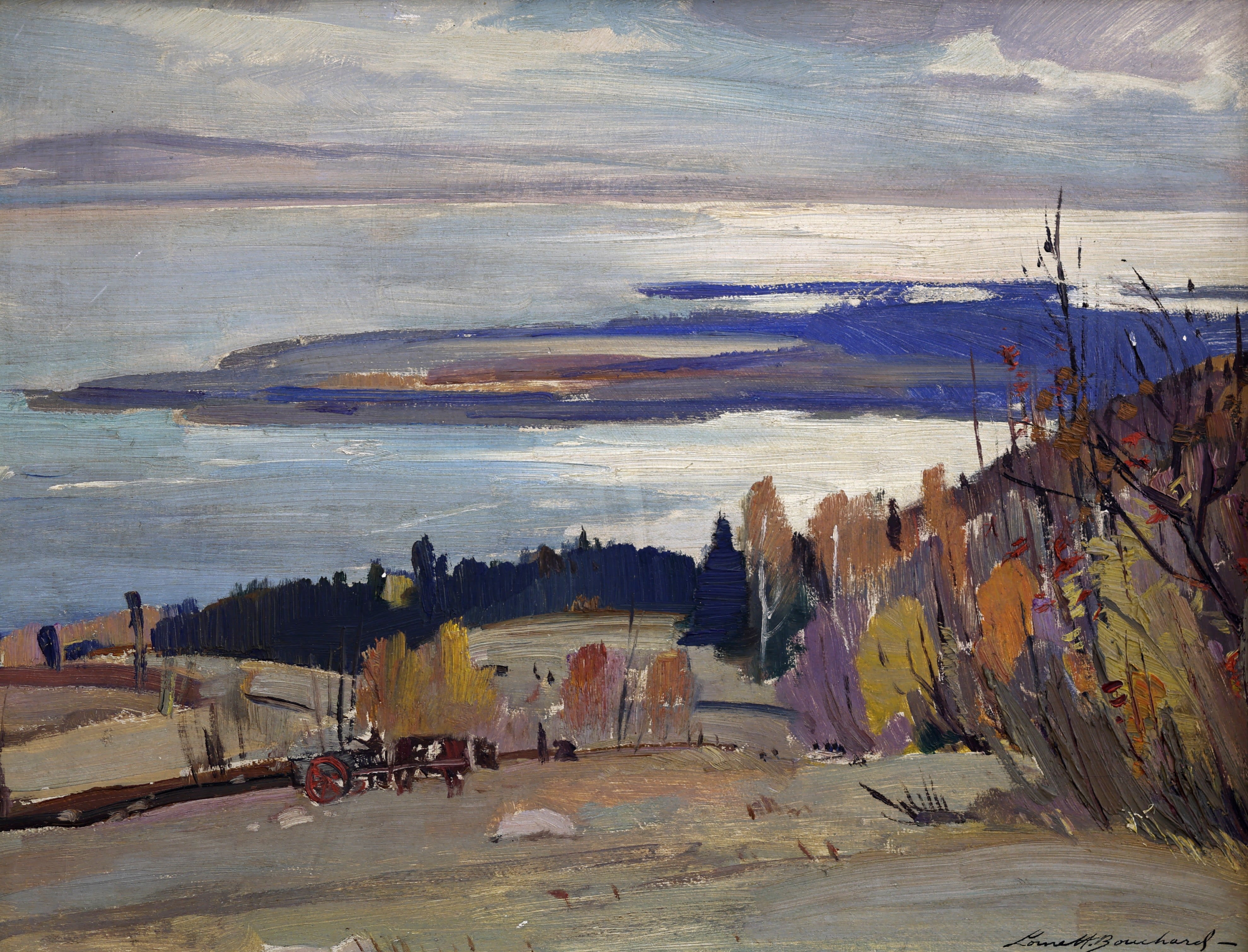 Lorne Bouchard; October Morning, Near Les Eboulements