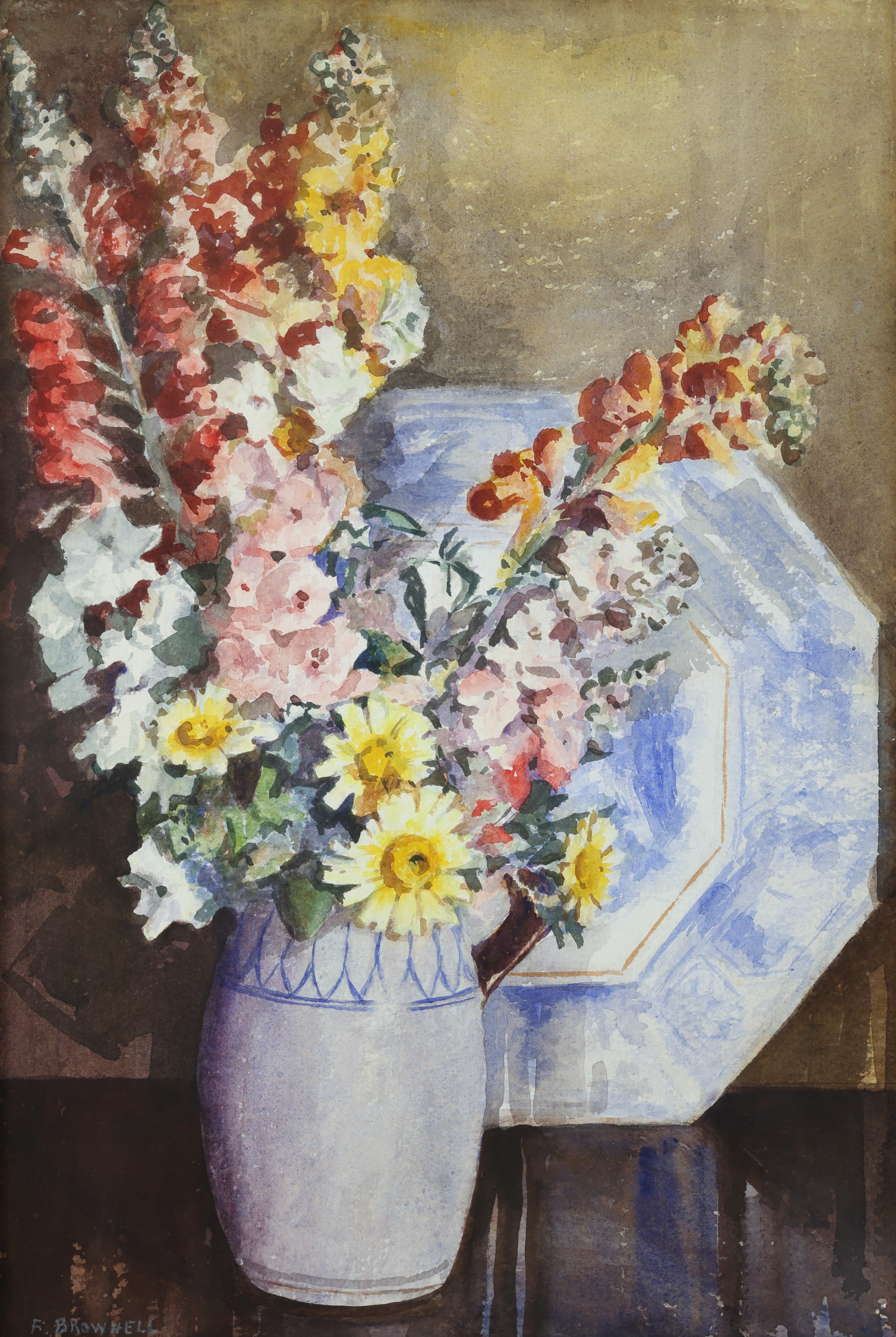 Peleg Franklin Brownell; Vase and Plate