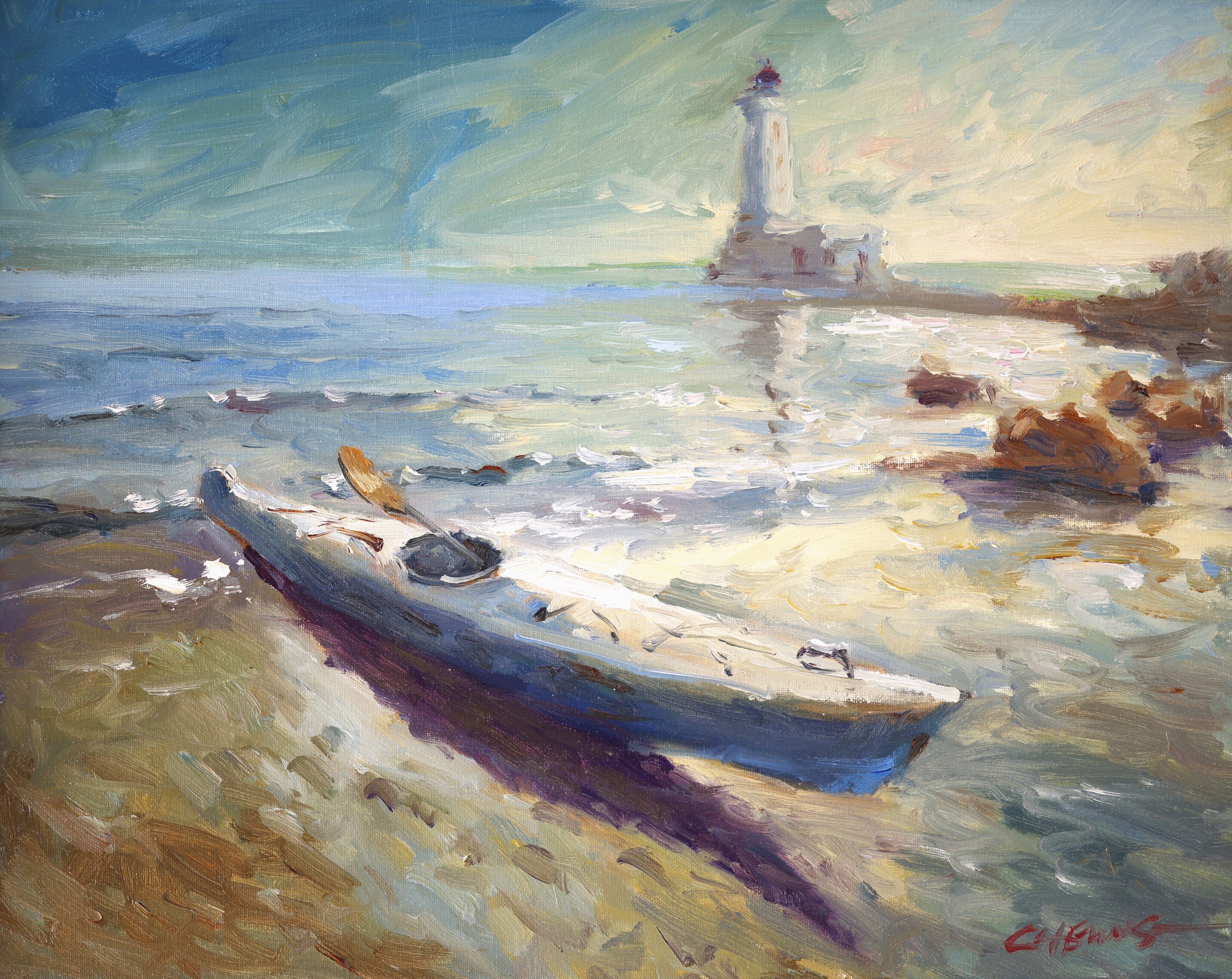 Peter Cheung; Kayak and Point Abino Lighthouse