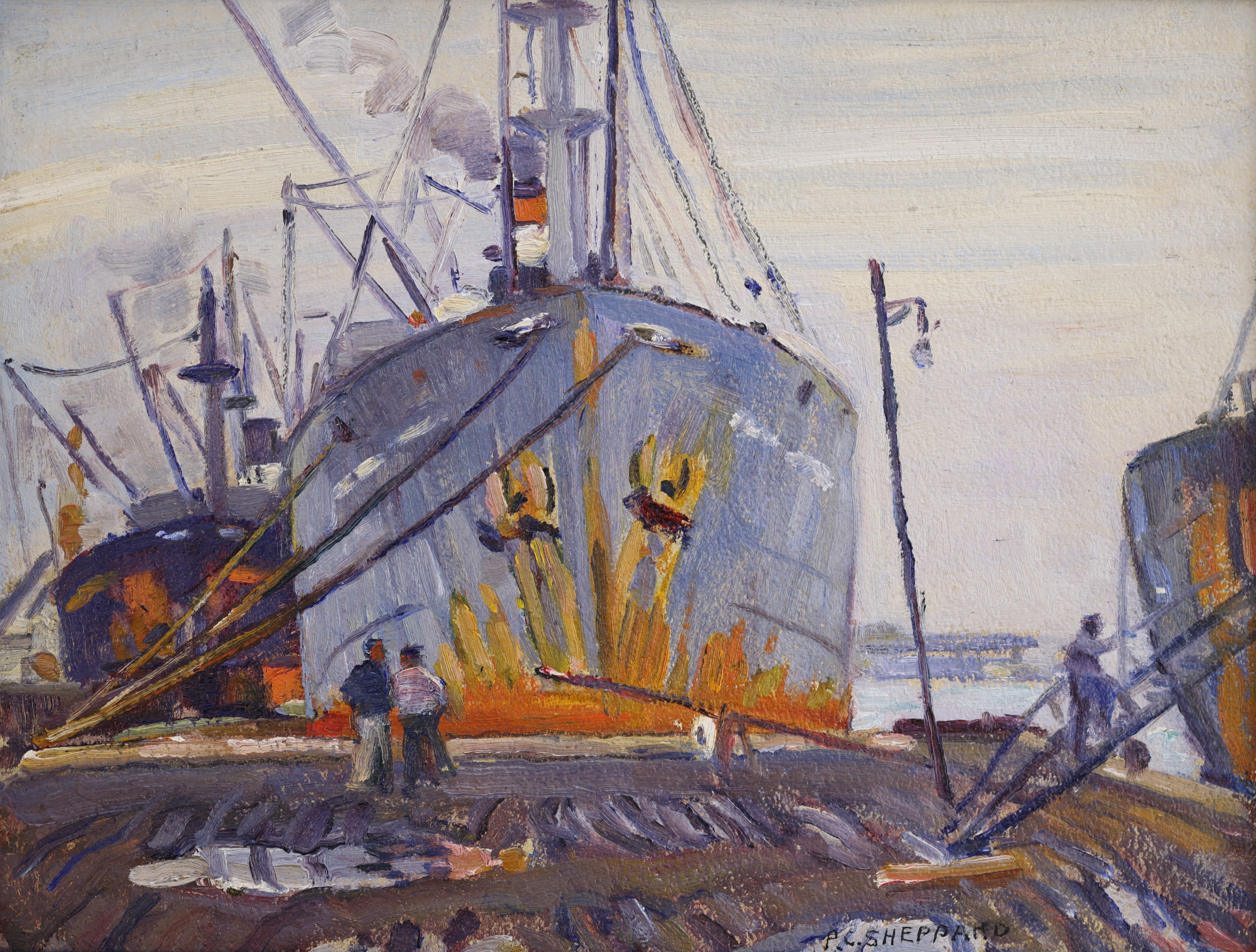Peter Clapham Sheppard; Tramp Steamers, Montreal Quay