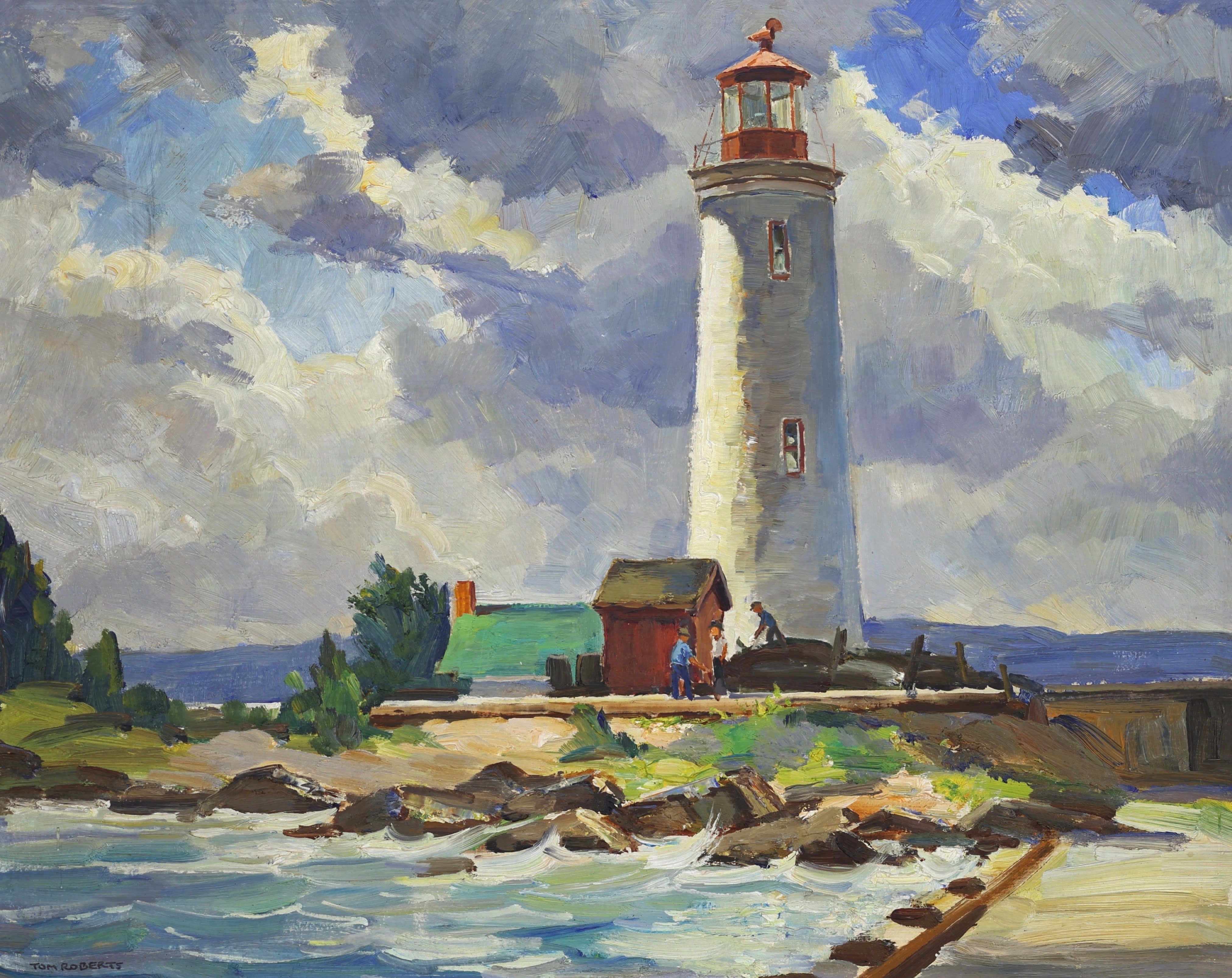 Tom Roberts; Lighthouse at Hamilton Bay