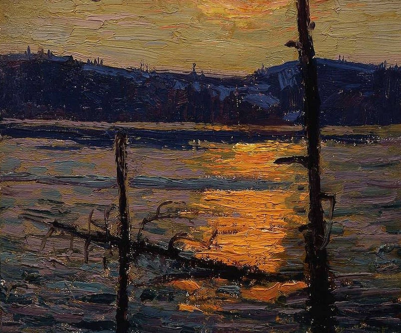 Tom Thomson; Sunset, Canoe Lake