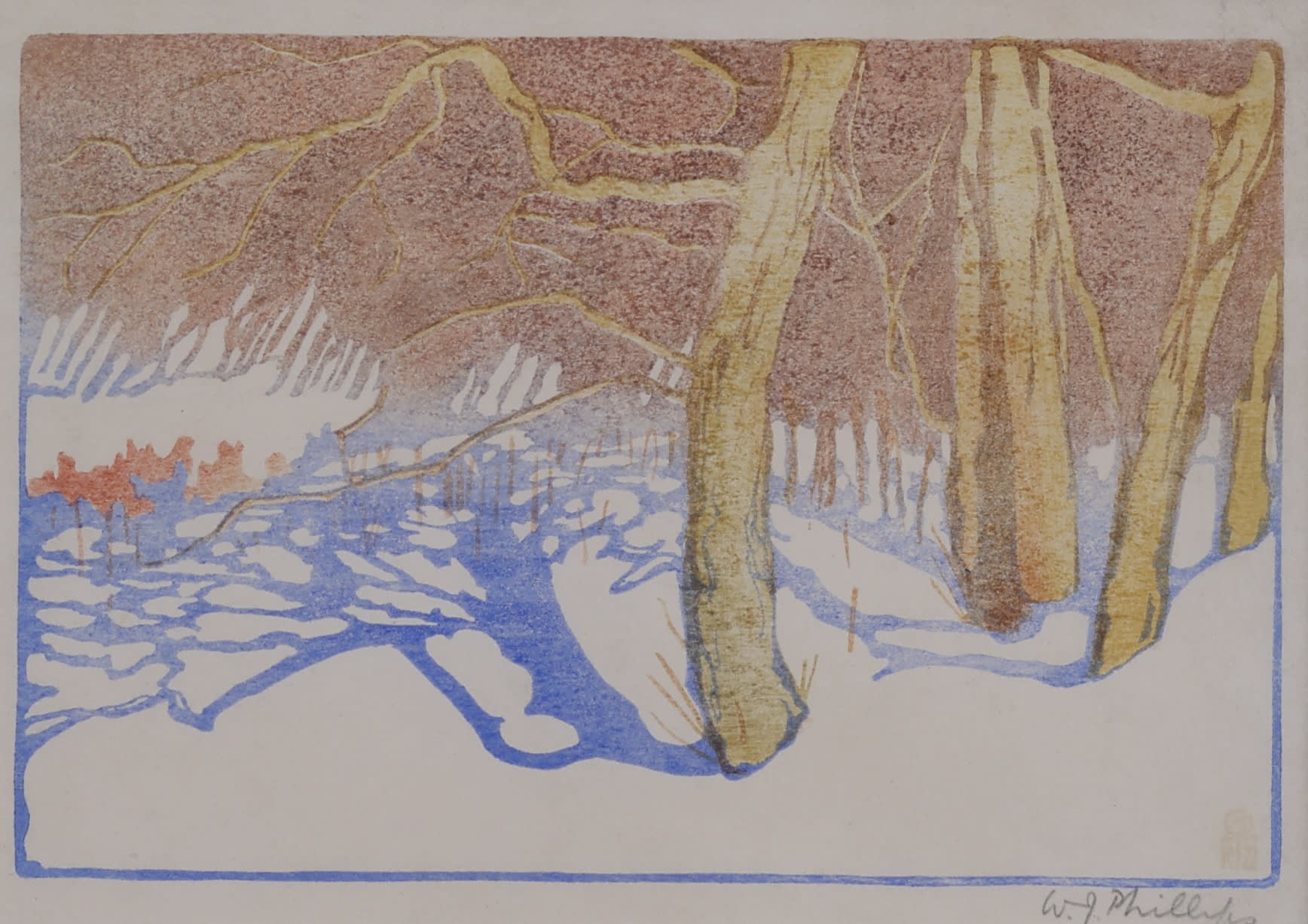Walter Joseph Phillips; Tree Shadows on Snow