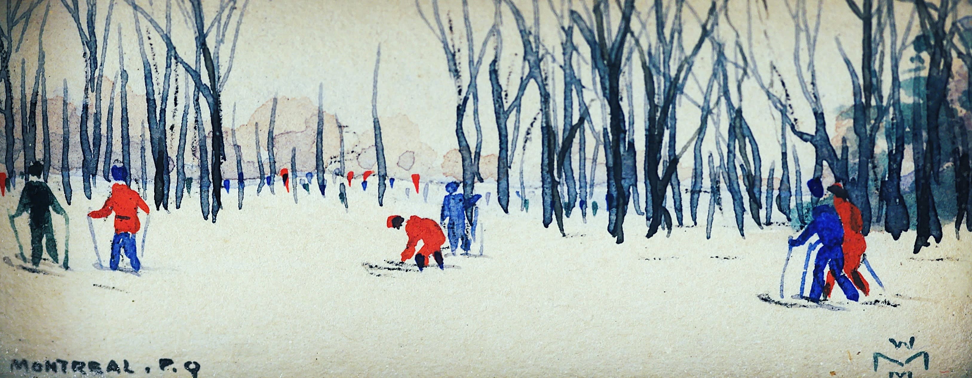 Willard Morse Mitchell; Skiing, Montreal Scene