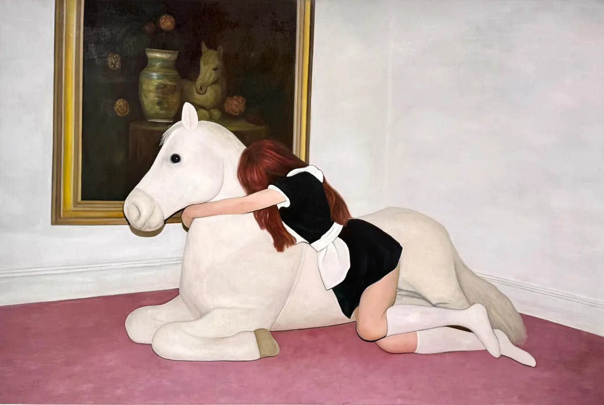 Patiently Restless And Forever Hopeful, 2025, Oil on Canvas, 101.6 × 152.4 cm © Tallulah Dirnfeld