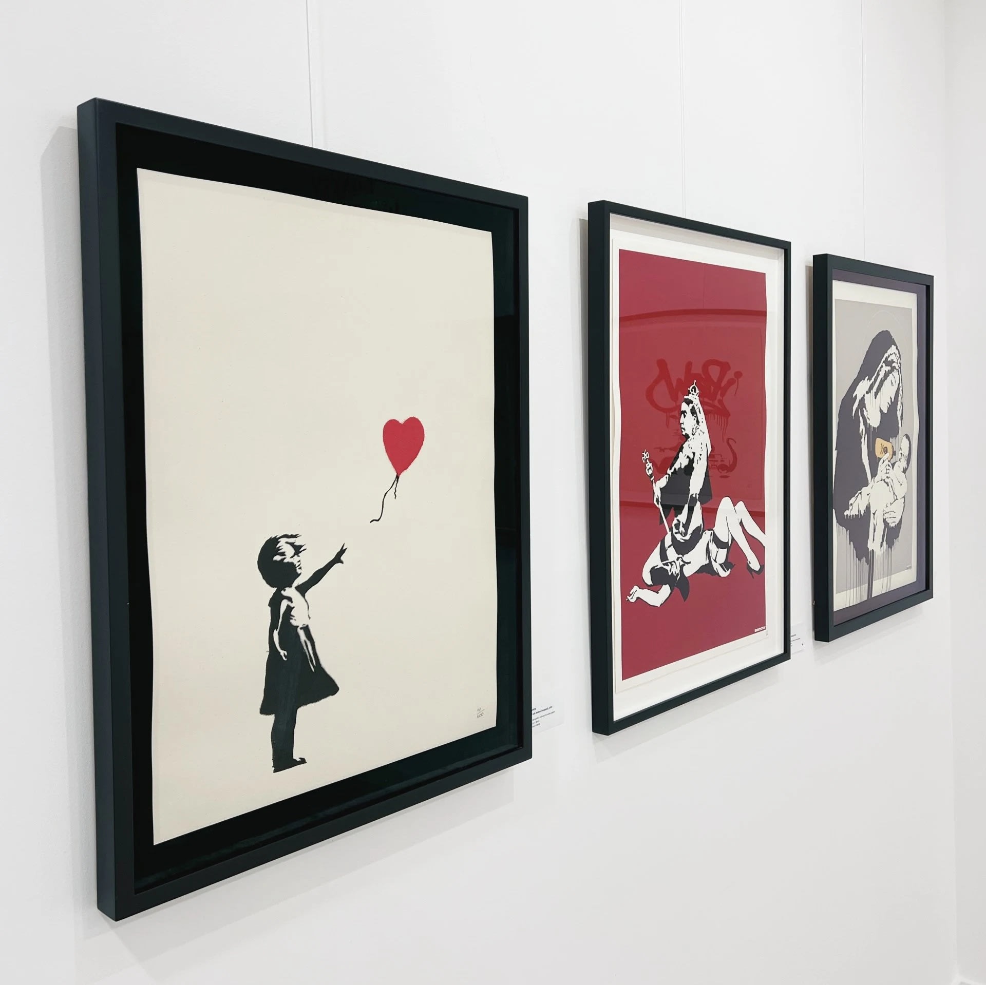 A view of Calder Contemporary's Off the Wall Banksy exhibition