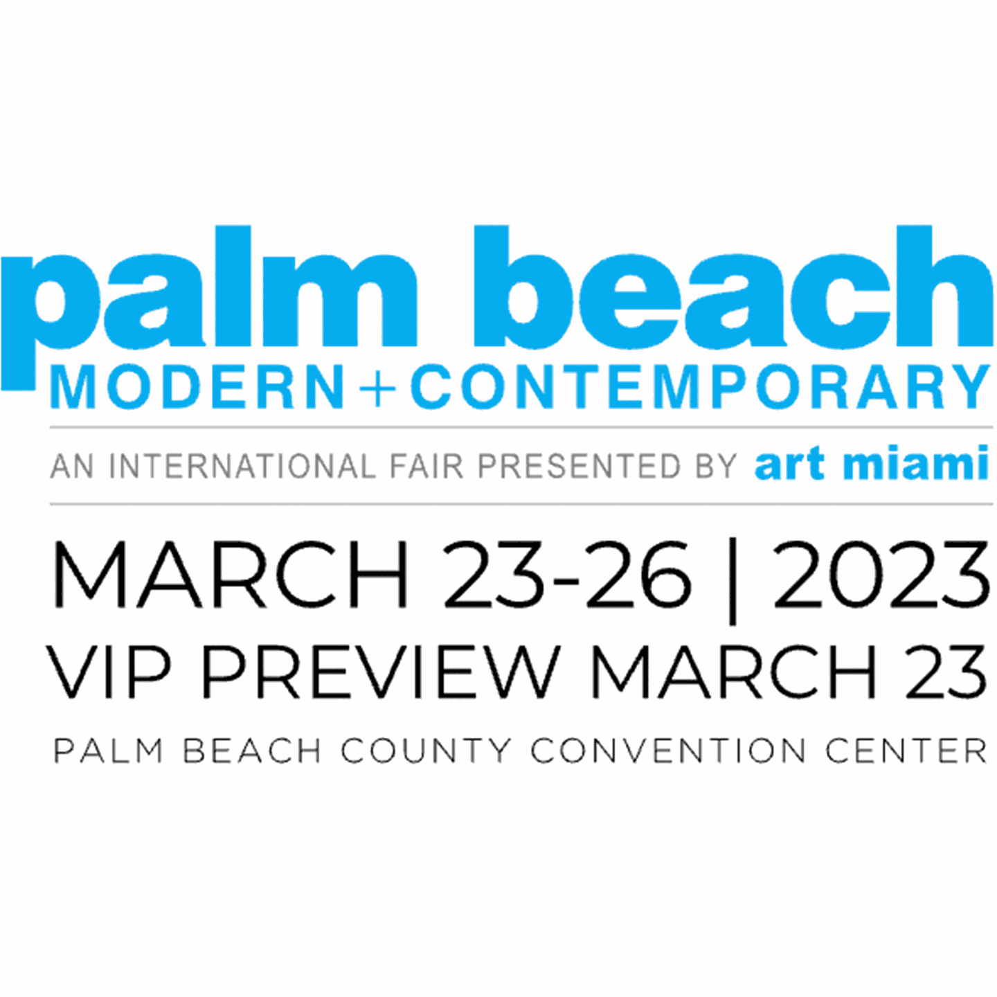 Logo for Palm Beach Modern and Contemporary Art Fair, 2023.