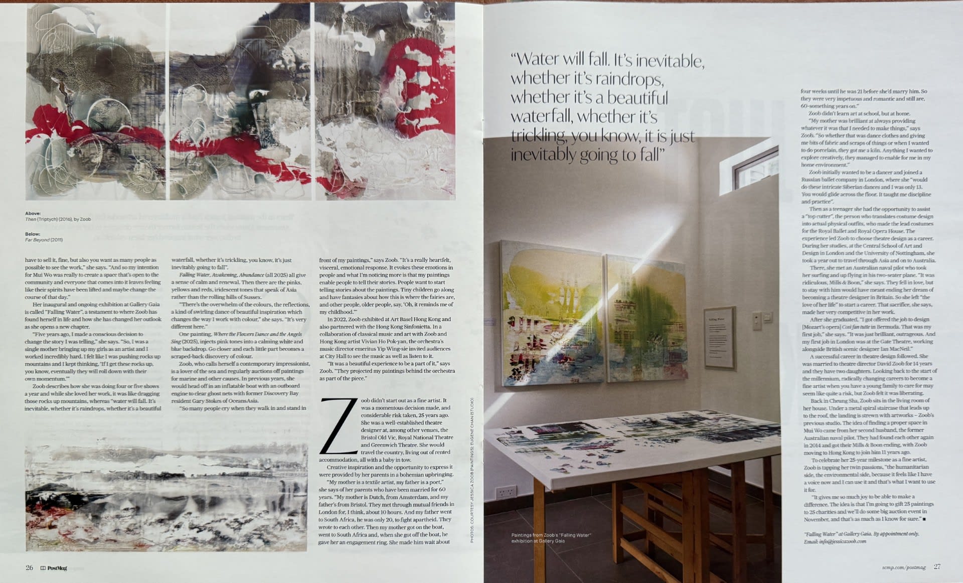 Jessica Zoob featured in the South China Morning Post