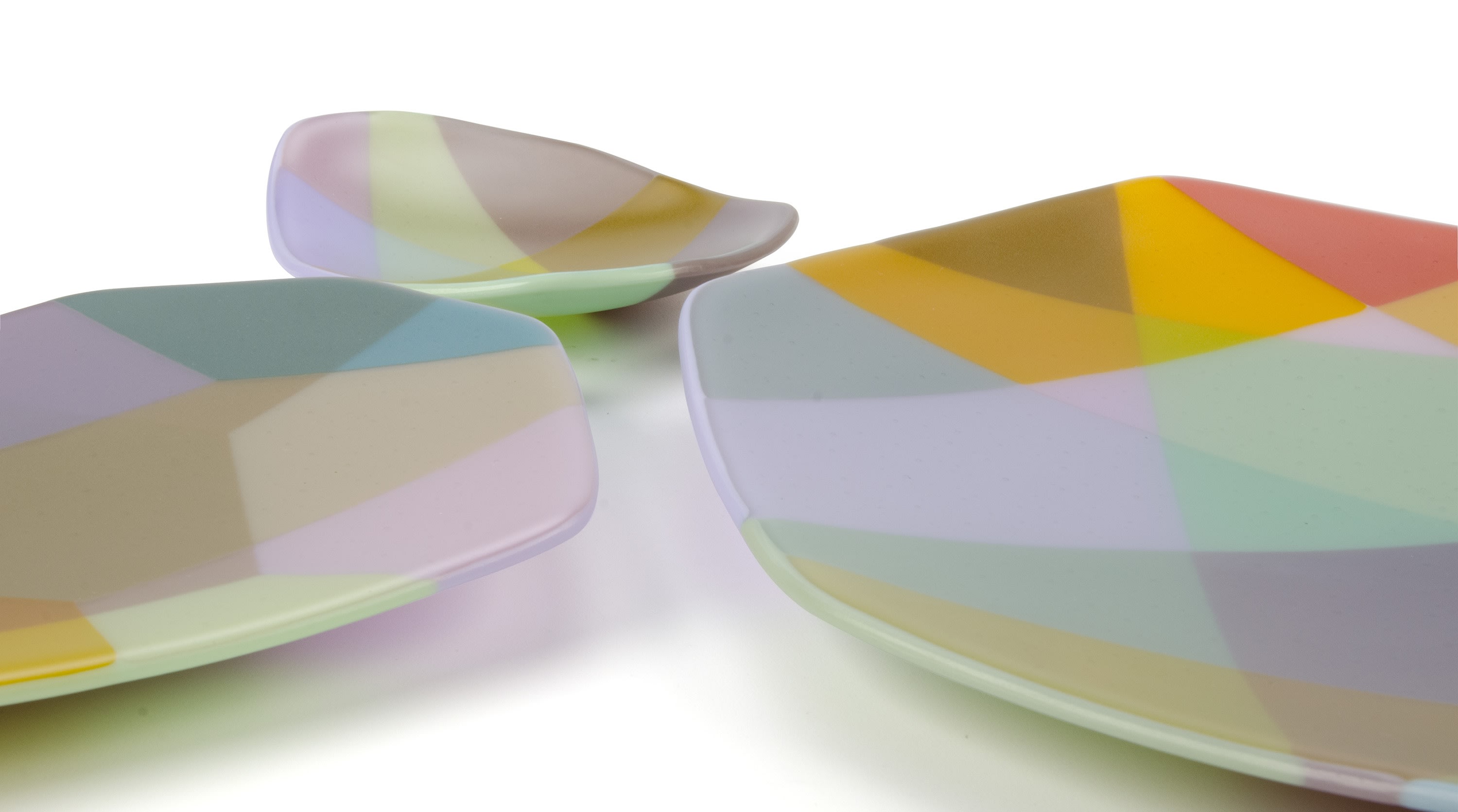 Anu Penttinen, Residency Platters (Muted), kilnformed glass