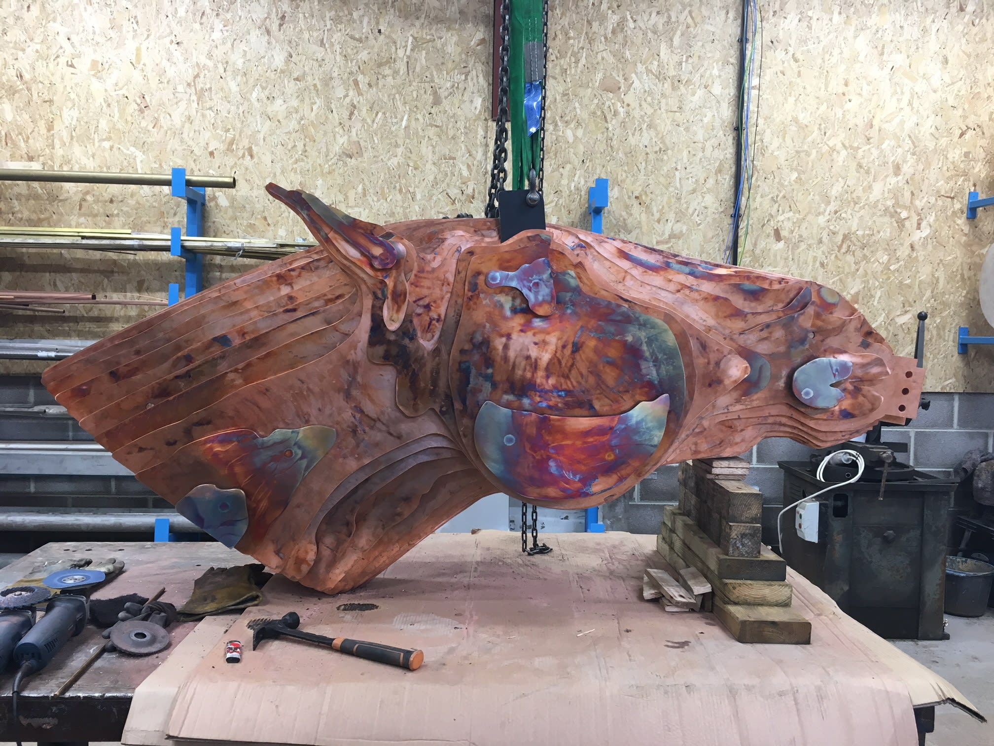 drinking horse in progress