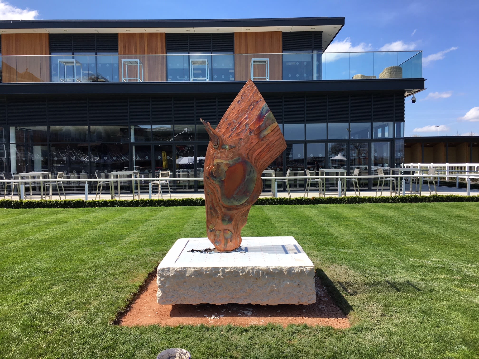 Tom sculpture Newbury finished