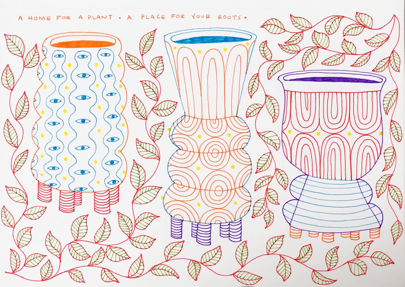 Sketchbook Illustration by Ceramicist Gabriela Gabo Martini