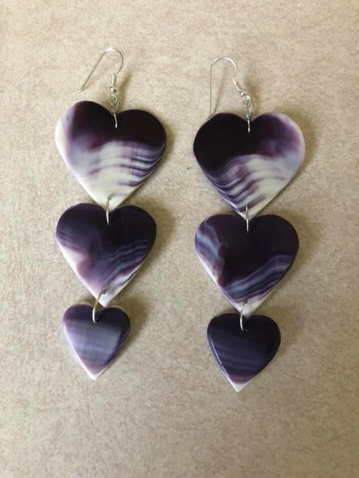 Wampum Earrings by Gordell Wright at Form & Concept Gallery